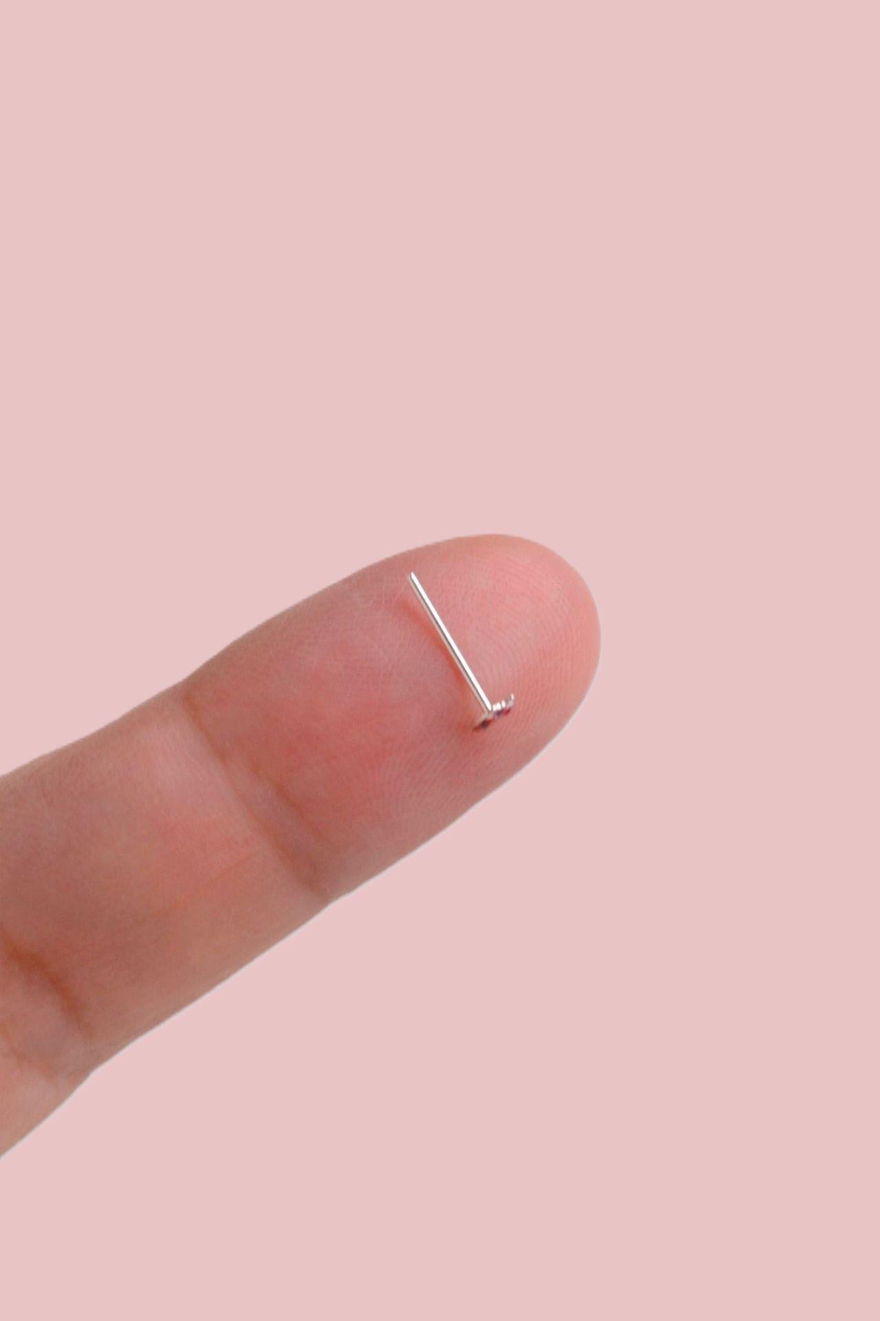 İthal 925 Ayar Zirkon Uğur Böcekli Gümüş Hızma Arkası Düz