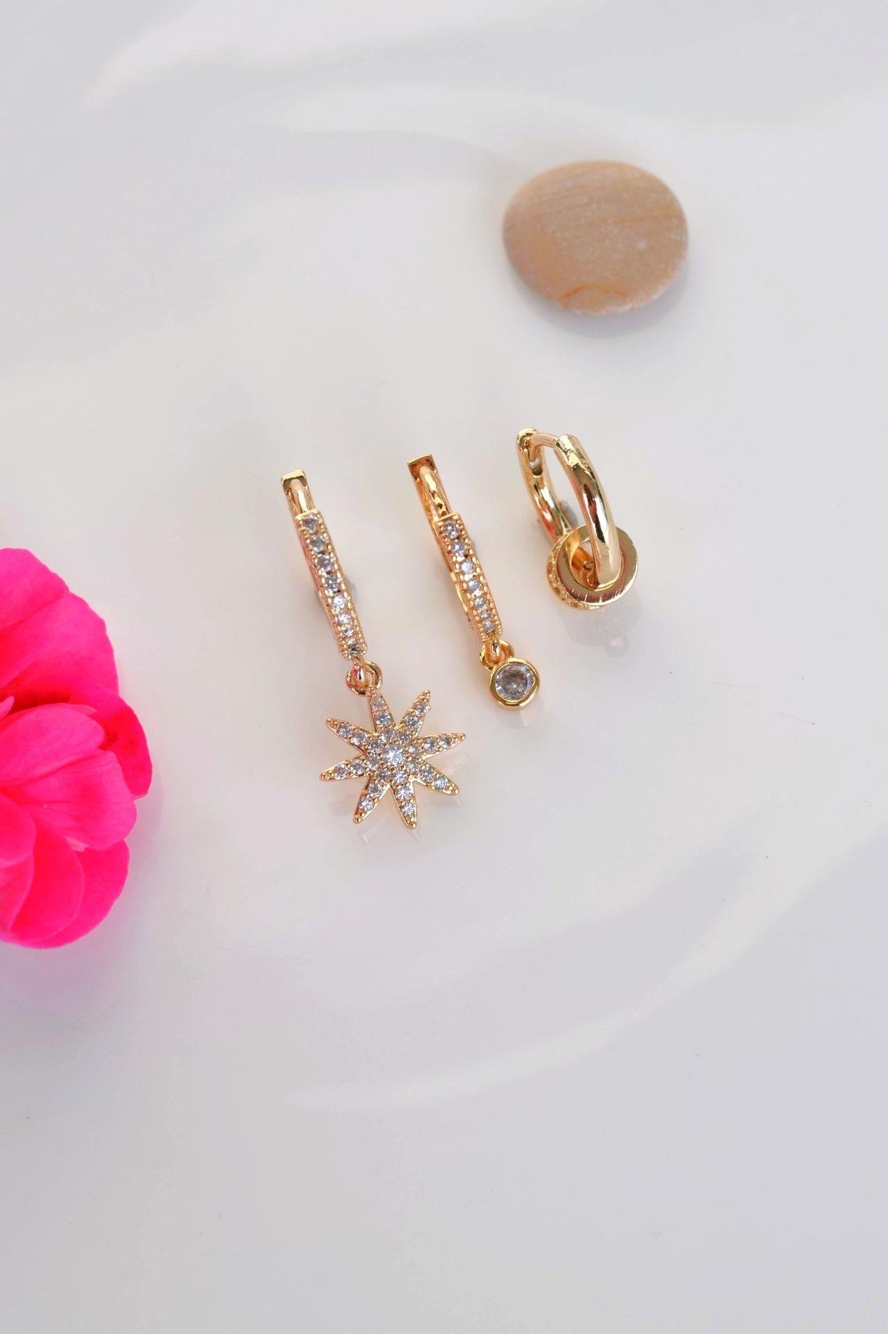 Kutup Yıldızı Küpe Seti