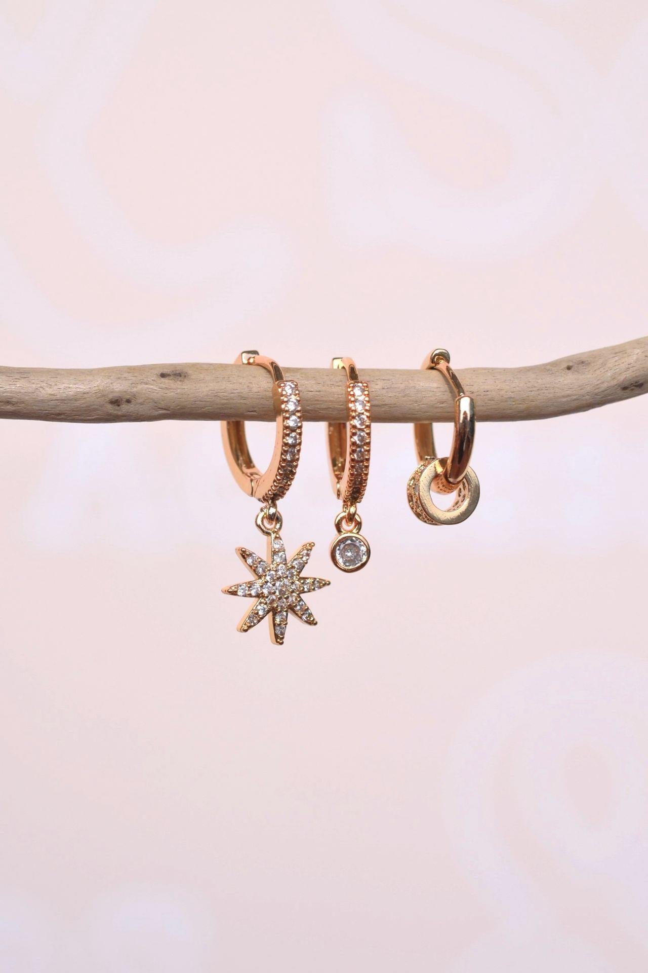 Kutup Yıldızı Küpe Seti