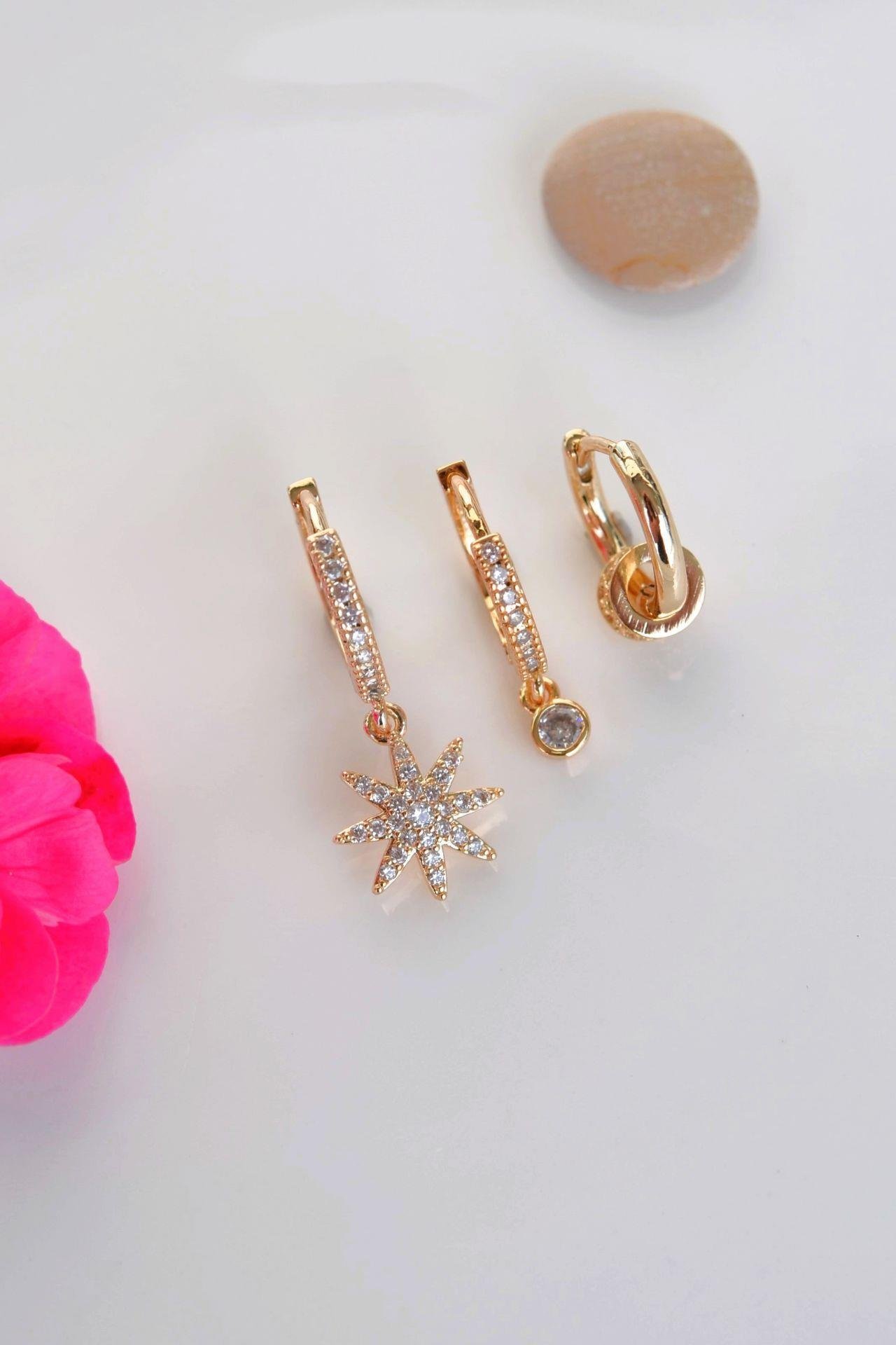 Kutup Yıldızı Küpe Seti