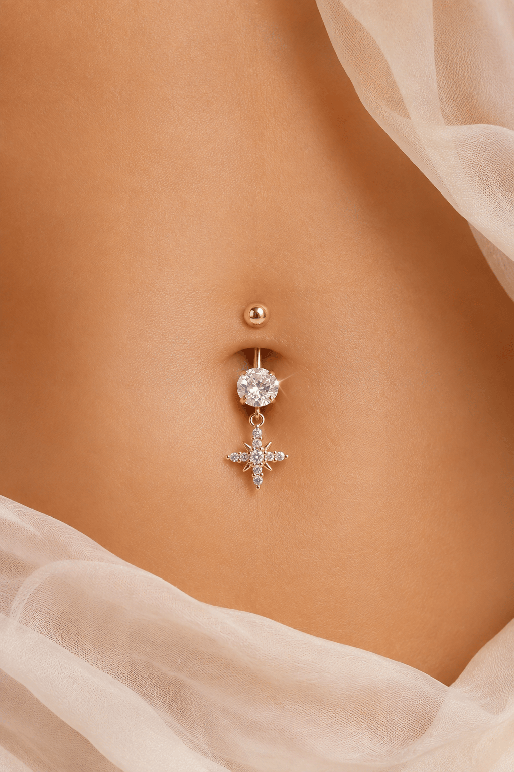 Kuzey Yıldızı Çelik Göbek Piercing