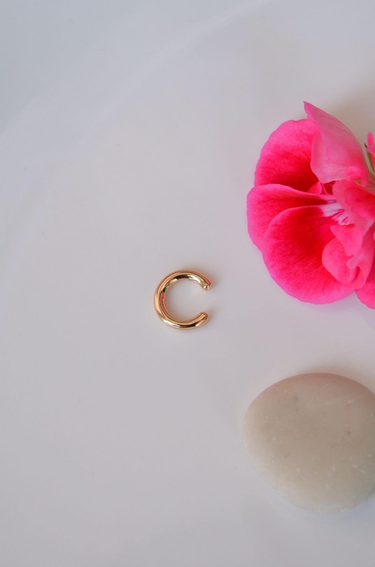 Mini Bombeli Earcuff Sıkıştırmalı Kıkırdak Küpesi Çocuk Boy