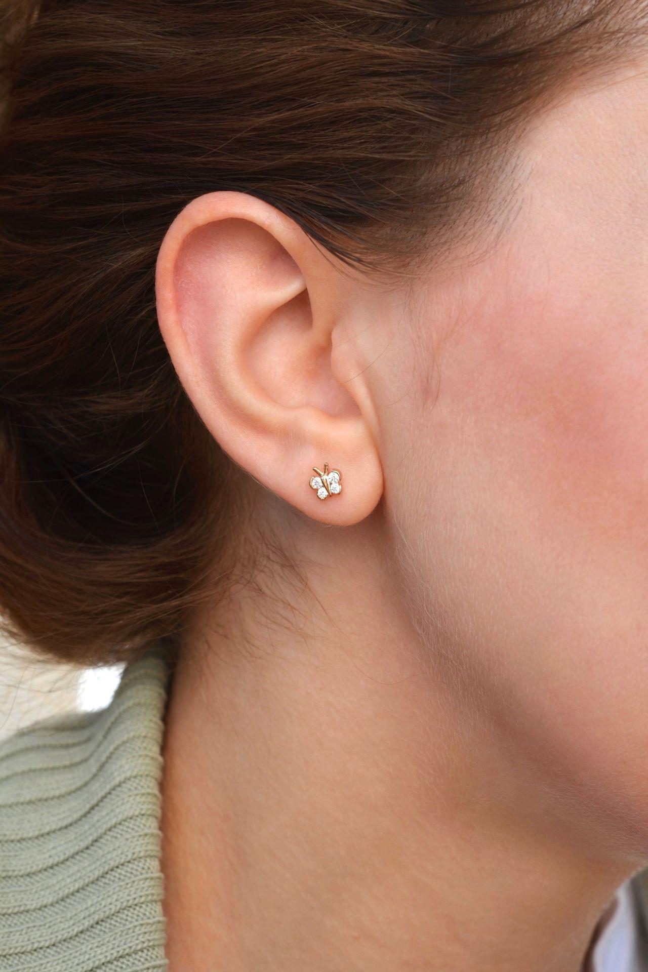 Mini Kelebek Küpe Kelebekli Küpe