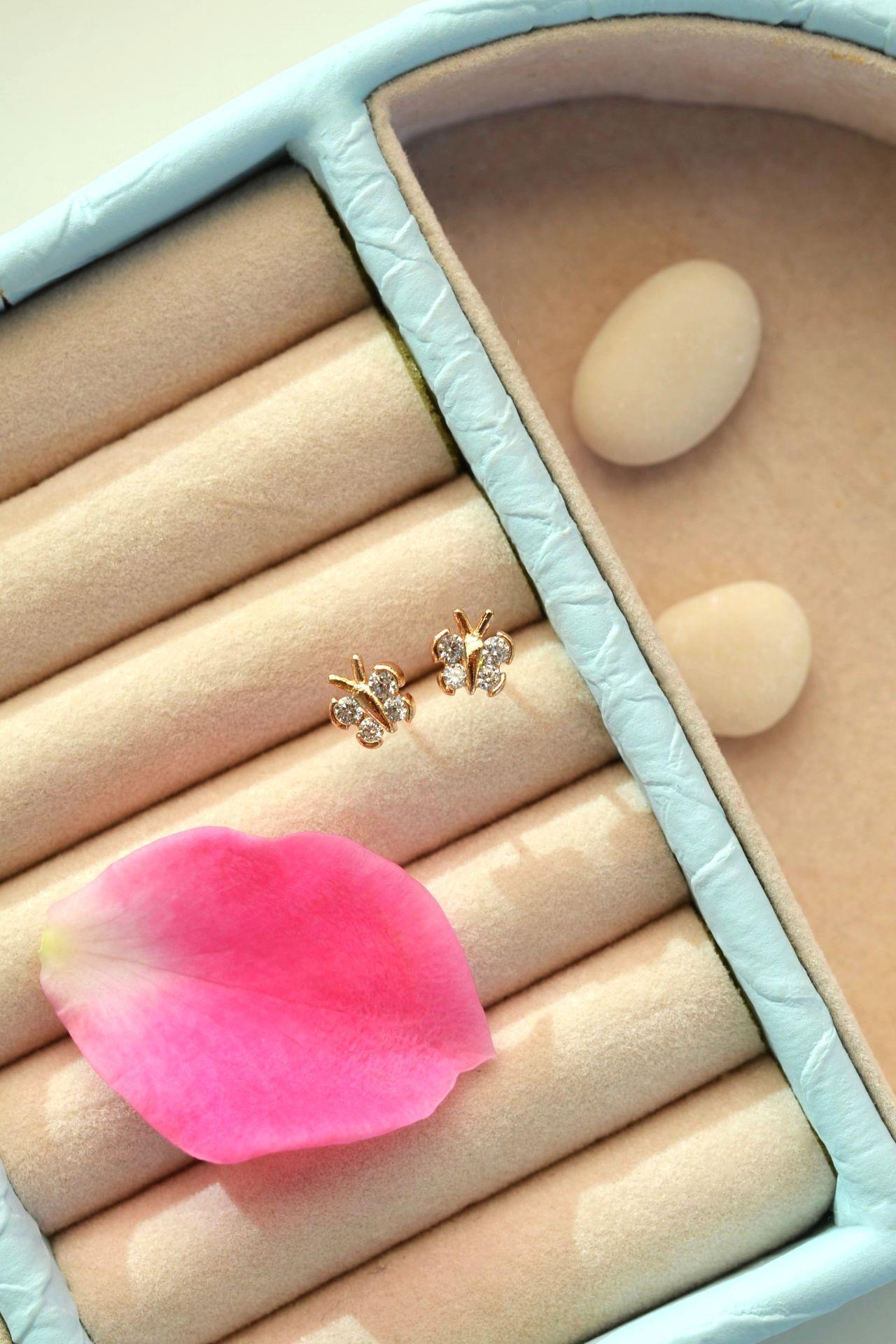 Mini Kelebek Küpe Kelebekli Küpe