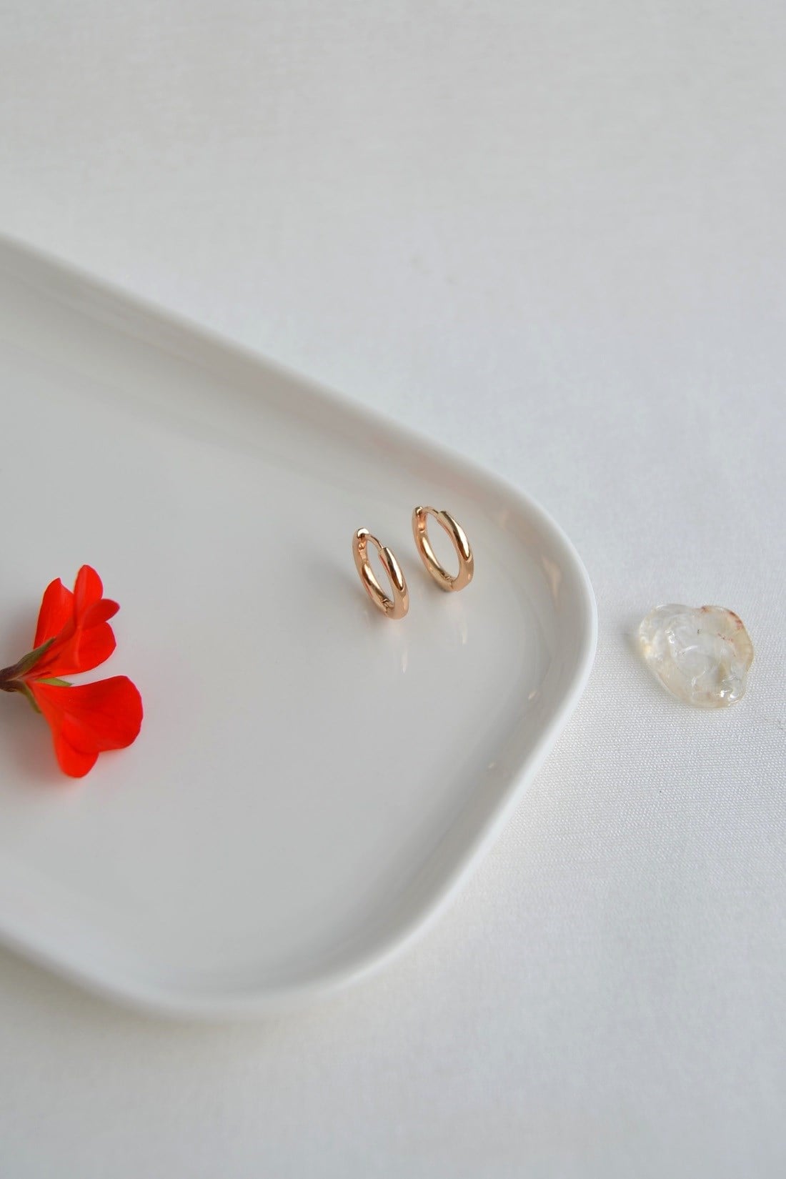 Rose Gold Renk Küçük Boy Halka Küpe