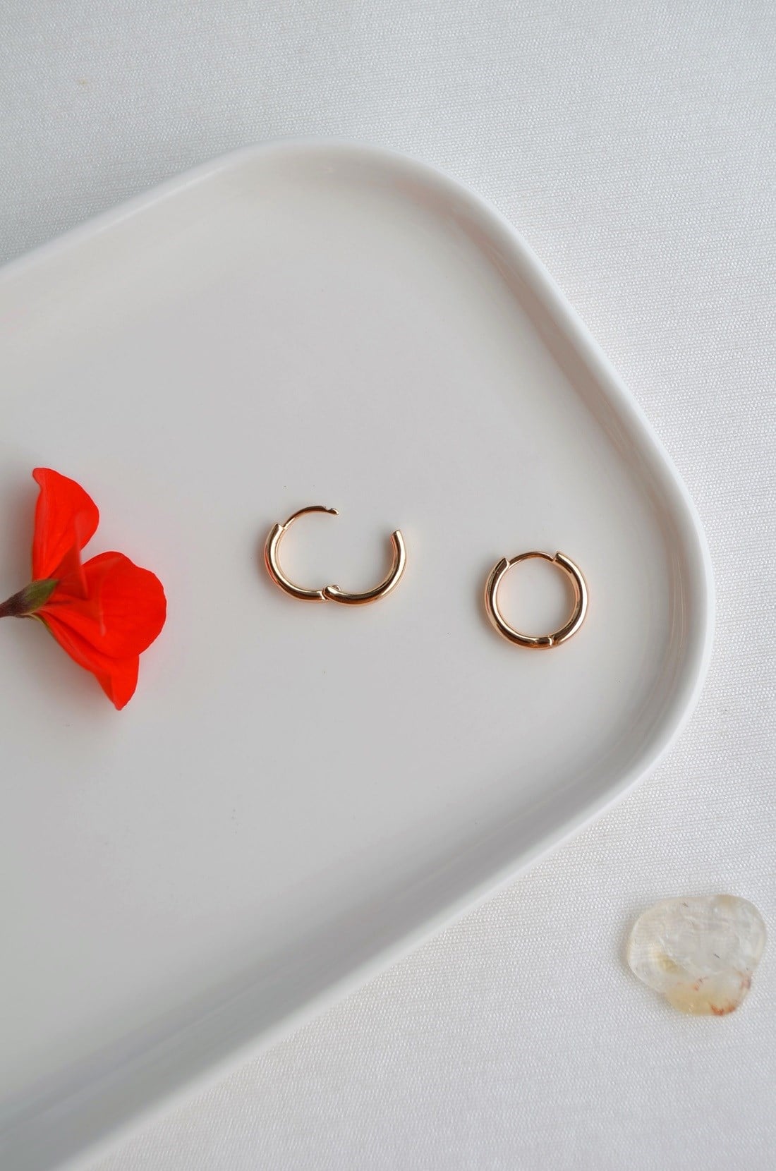 Rose Gold Renk Küçük Boy Halka Küpe