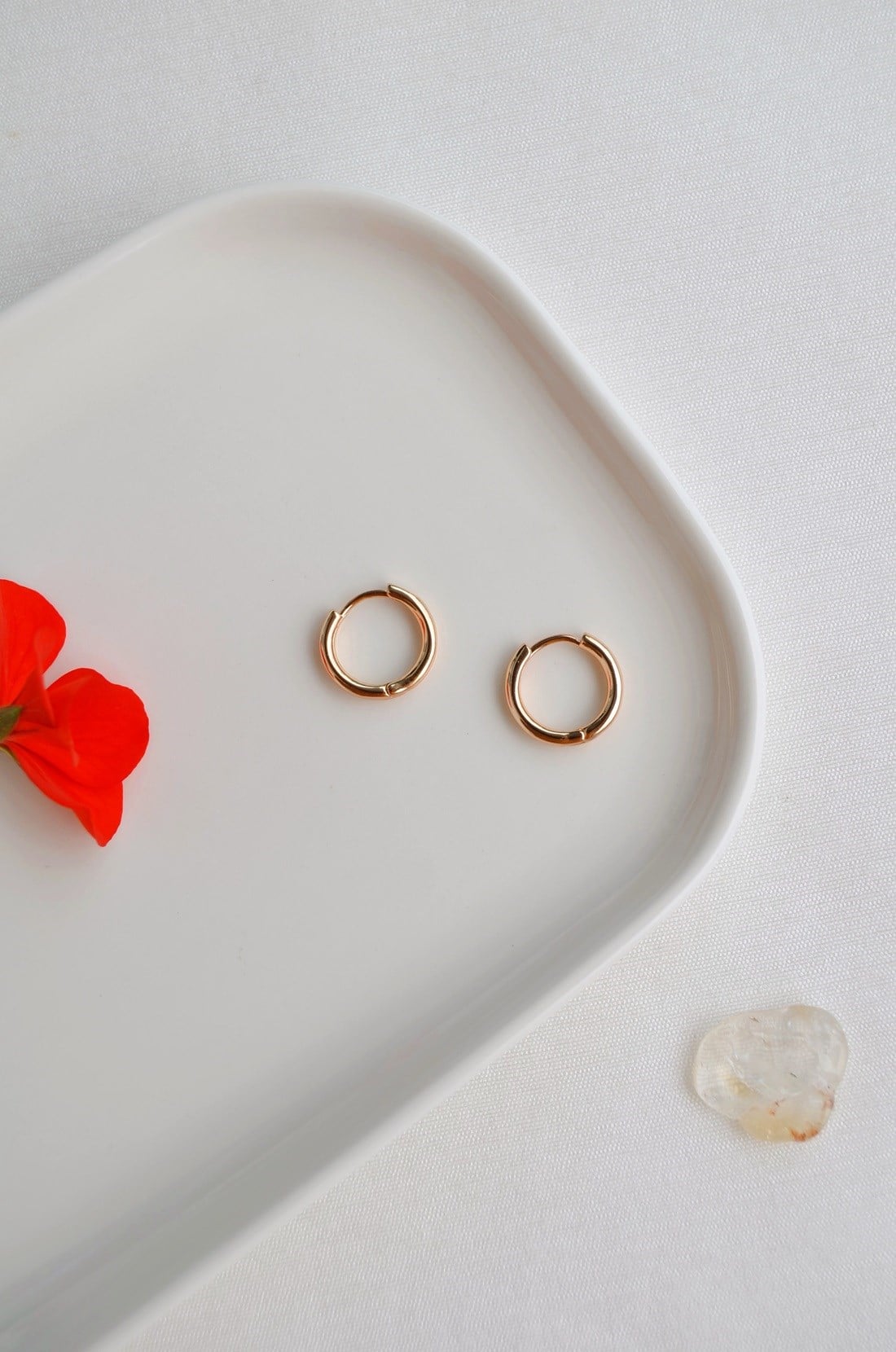 Rose Gold Renk Küçük Boy Halka Küpe