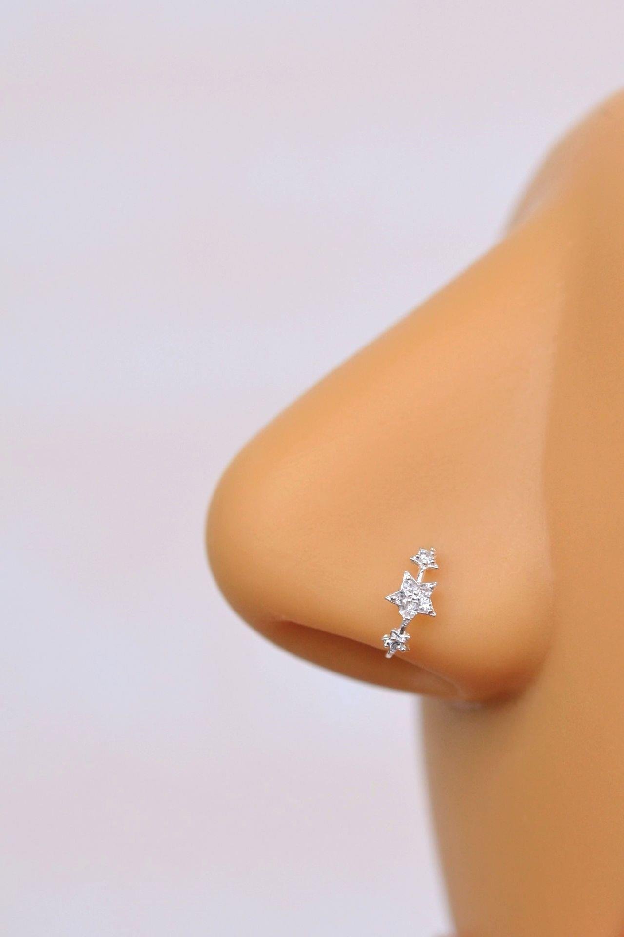 Sıralı Yıldız Figürlü Gümüş Hızma 925 Mini Üç Yıldızlı Hızma