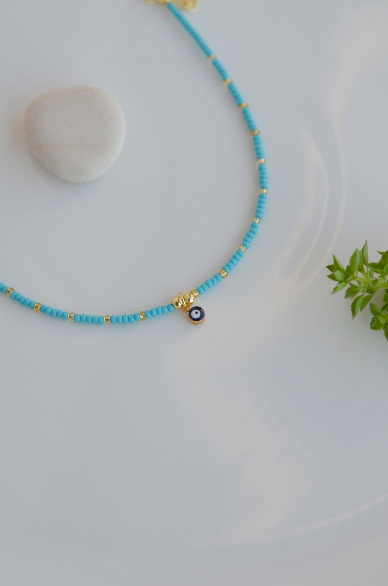 Turquaz Nazar Boncuklu Halhal