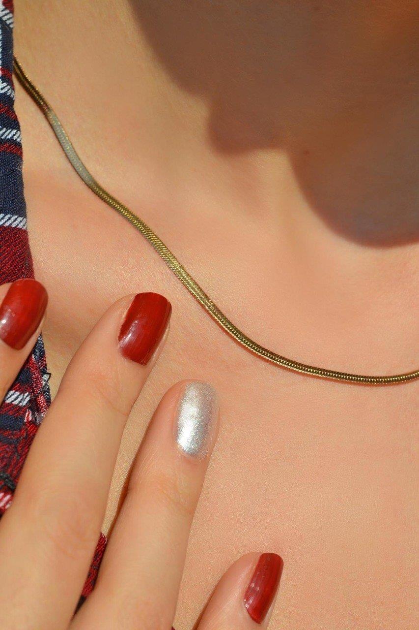 Yassı İtalyan Zincir Kolye