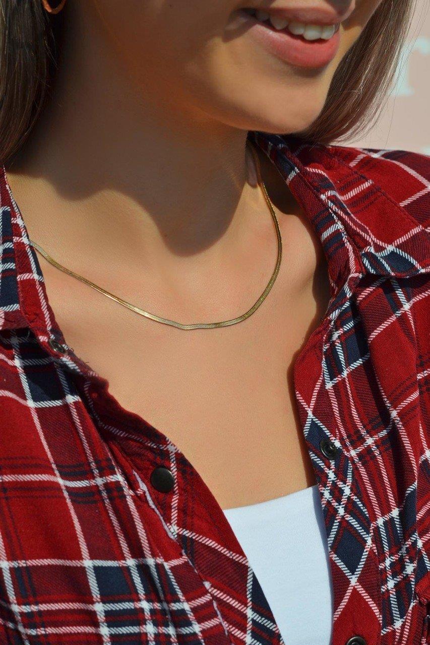 Yassı İtalyan Zincir Kolye