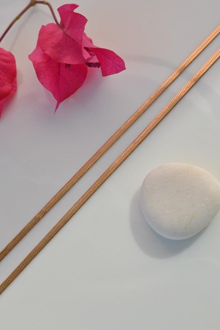 Yassı İtalyan Zincir Kolye