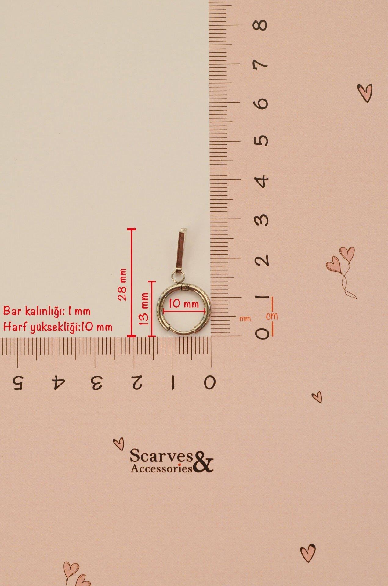 Z Harfi Çelik Küpe Tekli