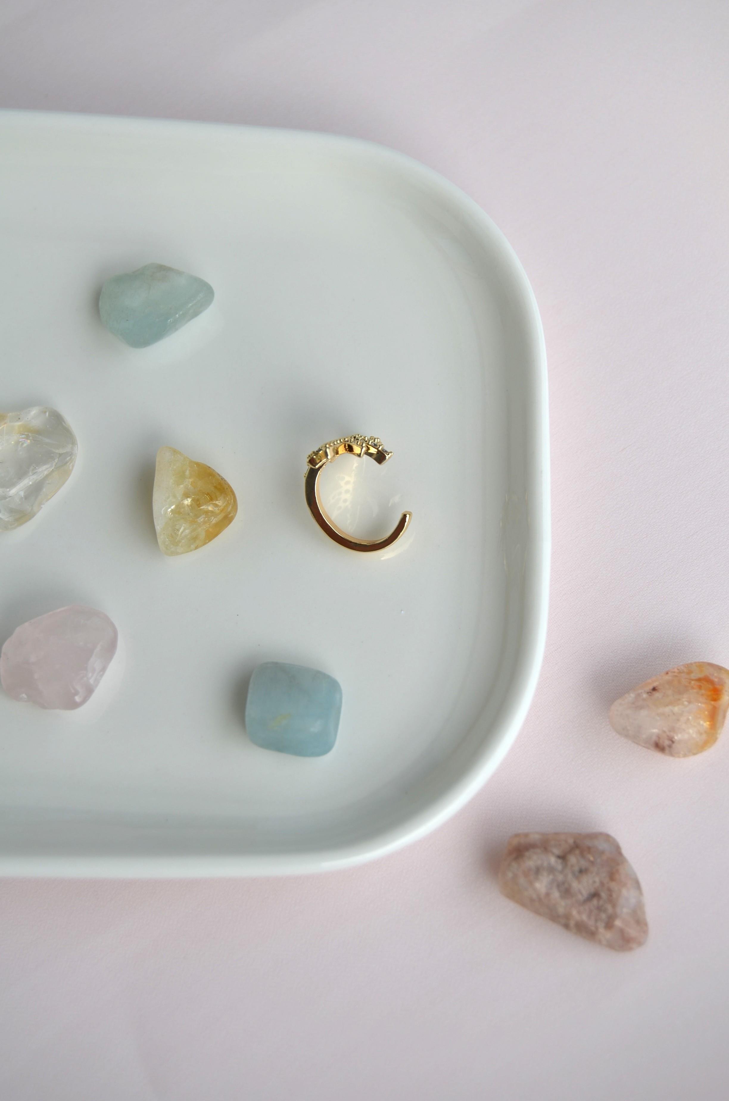 Zirkon Gold Kuzey Yıldızı Sıkıştırmalı Kıkırdak Küpesi Earcuff