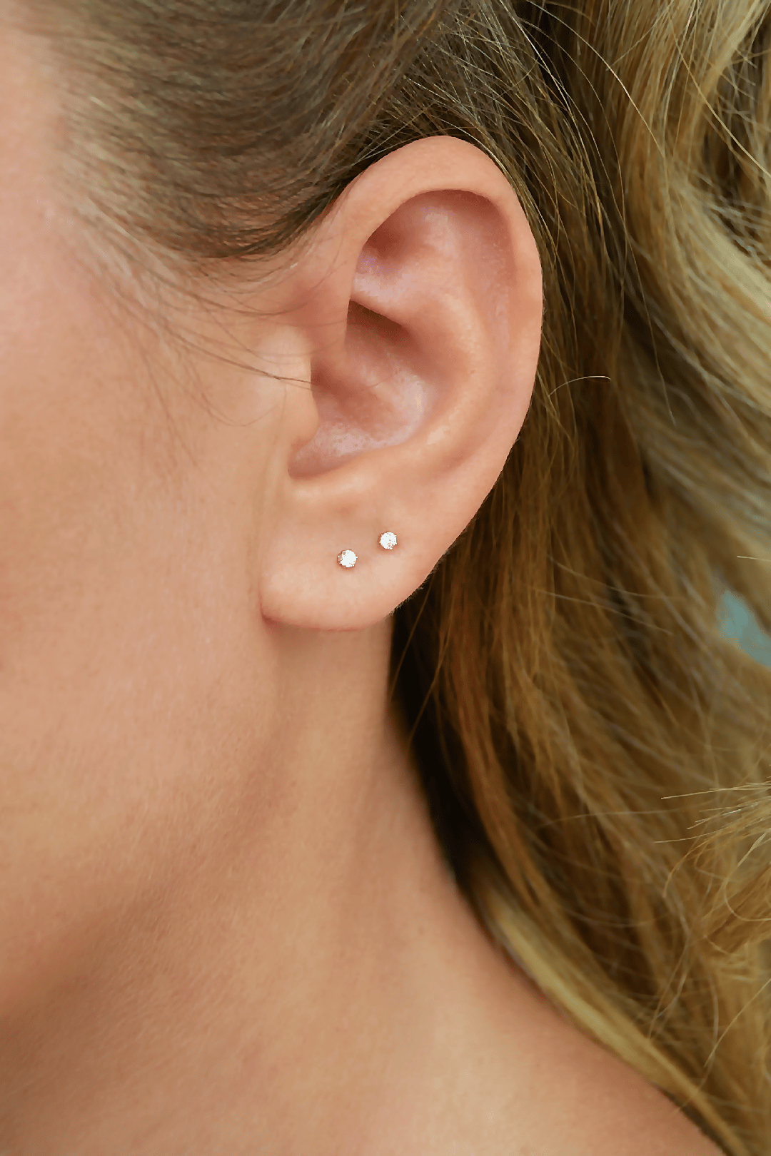 Zirkon Taşlı 2 mm Tektaş Küpe