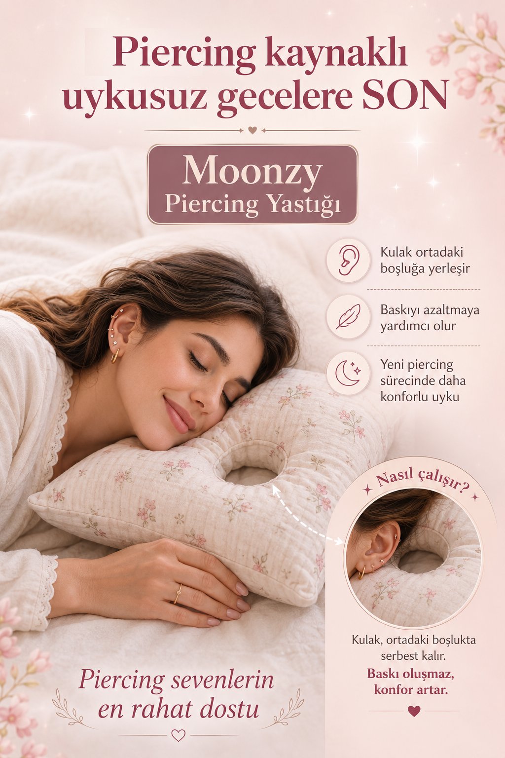 Zirkon Taşlı Minimal Kelebek Halka Piercing 8 mm – Helix Tragus Lob Burun