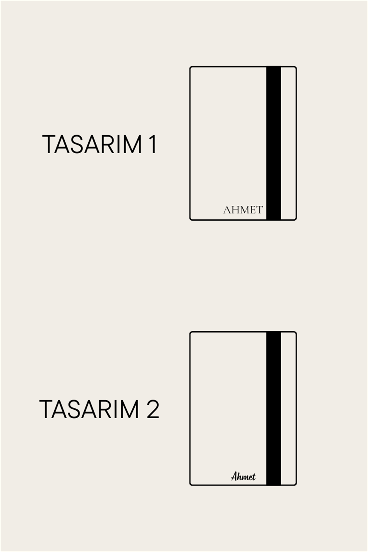 Kişiye Özel Siyah Bujo Defter