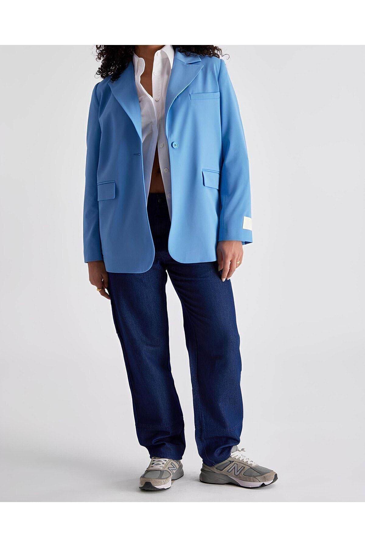 Kadın Mavi Blazer Ceket