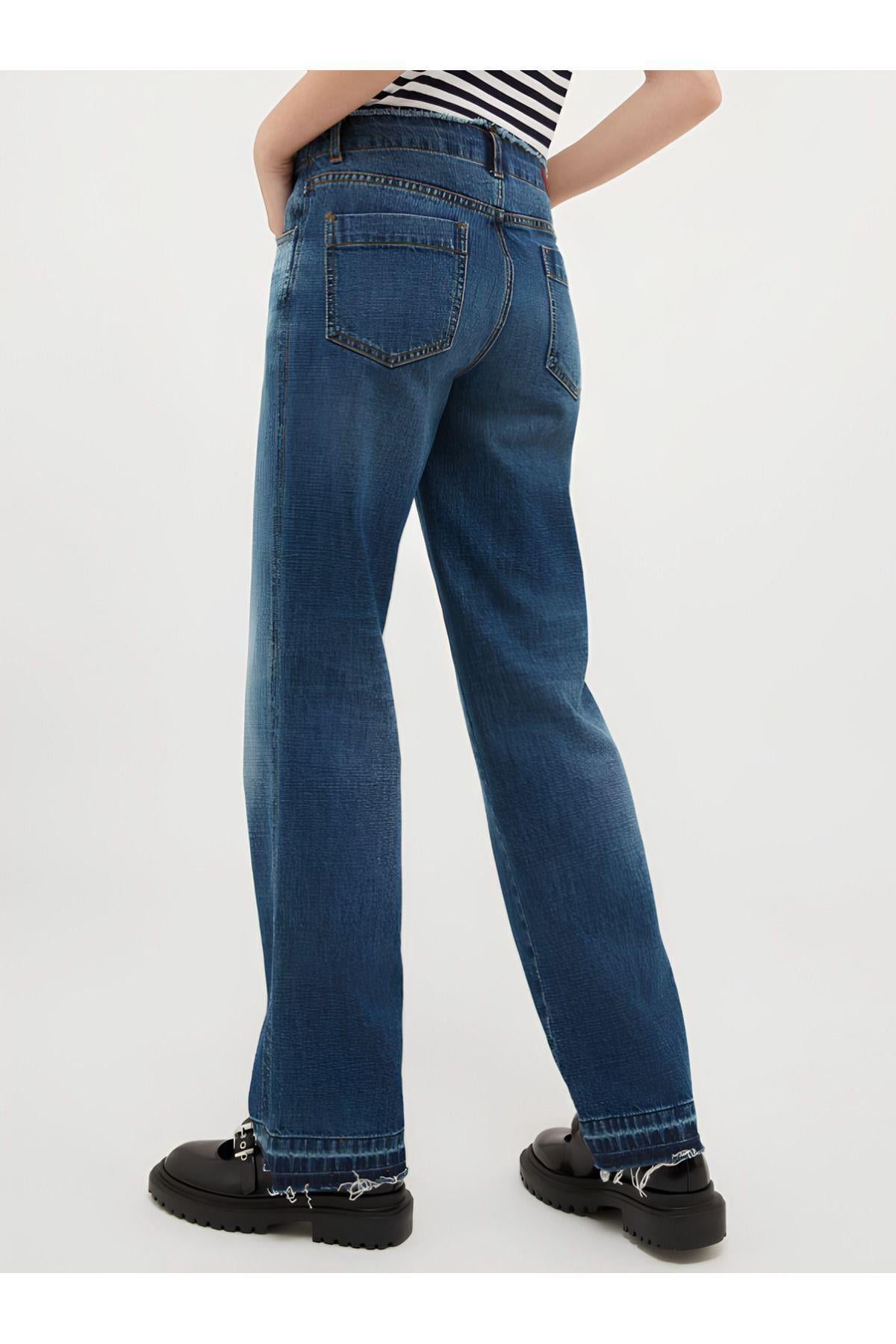 Kadın Straight Jean Kot Pantolon