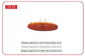 ÇAMURLUK SİNYALİ RENAULT MASTER III 10> OPEL MOVANO B 10> KAPI REFLEKTÖRÜ - PLEKSAN - 261B00001R
