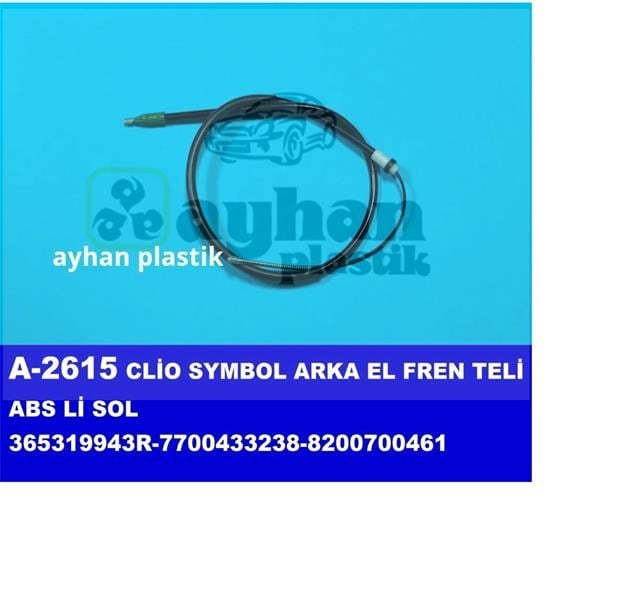 EL FREN TELİ SOL ABS Lİ RENAULT CLIO SYMBOL - AYHAN - 365319943R-7700433238-8200700461