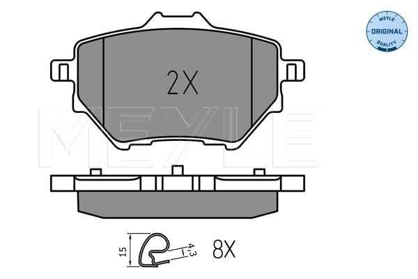 Opel Grandland X / Combo E (268Mm) Ark Fren Balatası  Meyle 0252583917