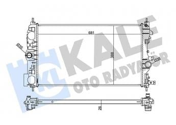 Opel İnsignia 1.4 Benzinli (A14net-B14net) Turbo Motor Düz Vites Motor Su Radyatörü Kale 354115
