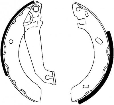 PABUÇLU BALATA ARKA (203X38MM) ESCORT 90>02 ORION 90>96 - FASE - 11-506-002