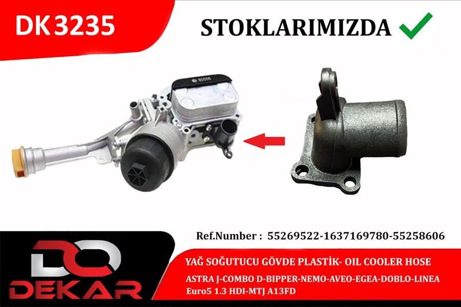 YAG SOGUTUCU GOVDE PLASTIK ASTRA J-COMBO D-BIPPER-NEMO-AVEO-EGEA-DOBLO-LINEA Euro5 1.3 HDI-MTJ A13FD - DEKAR - 55269522-1637169780-55258606