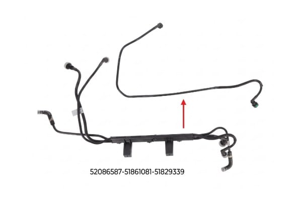 YAKIT BORUSU BRAKET HARİÇ EURO 5 DOBLO 1.3 D Multijet 10 > - CM - 51829339-51861081-52086587