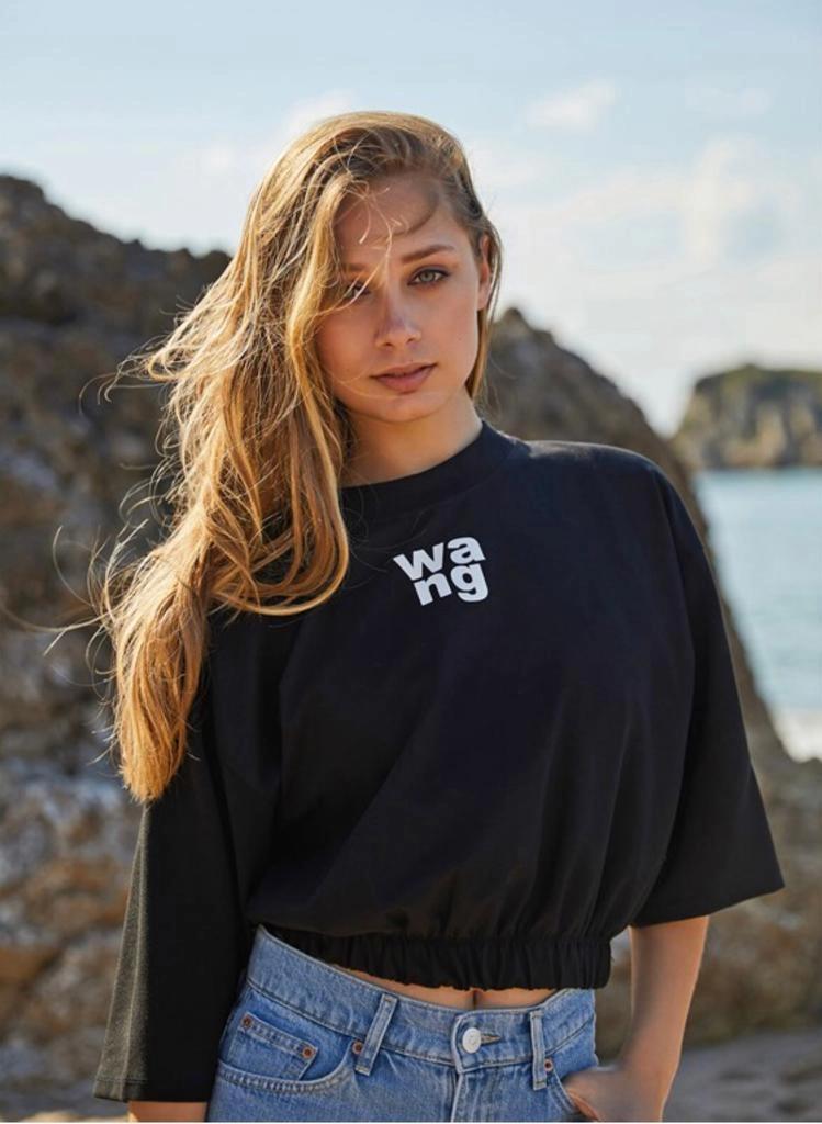 Bisiklet Yaka Crop Tshirt