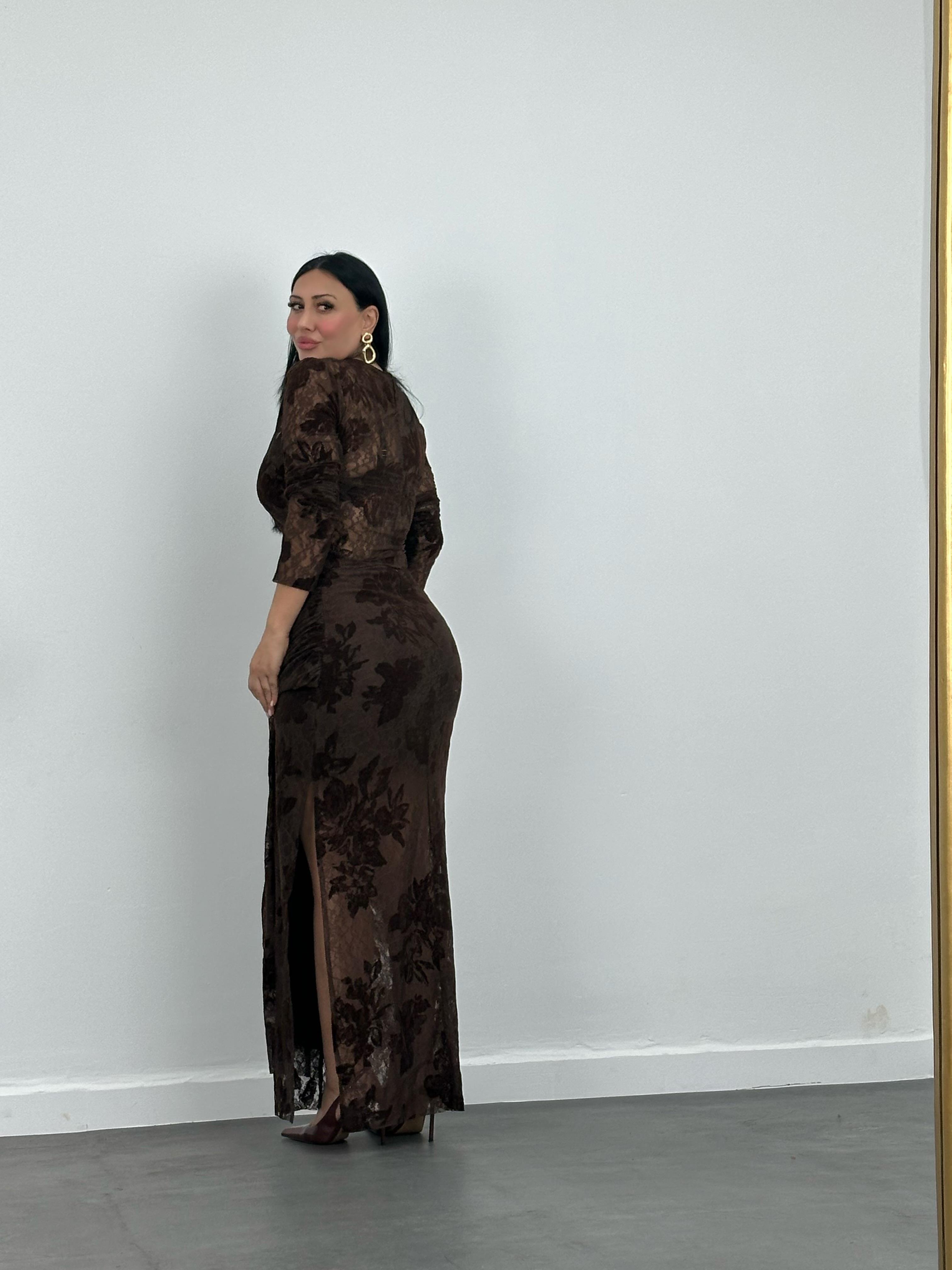 Drapeli Tokalı Dantelli Takım