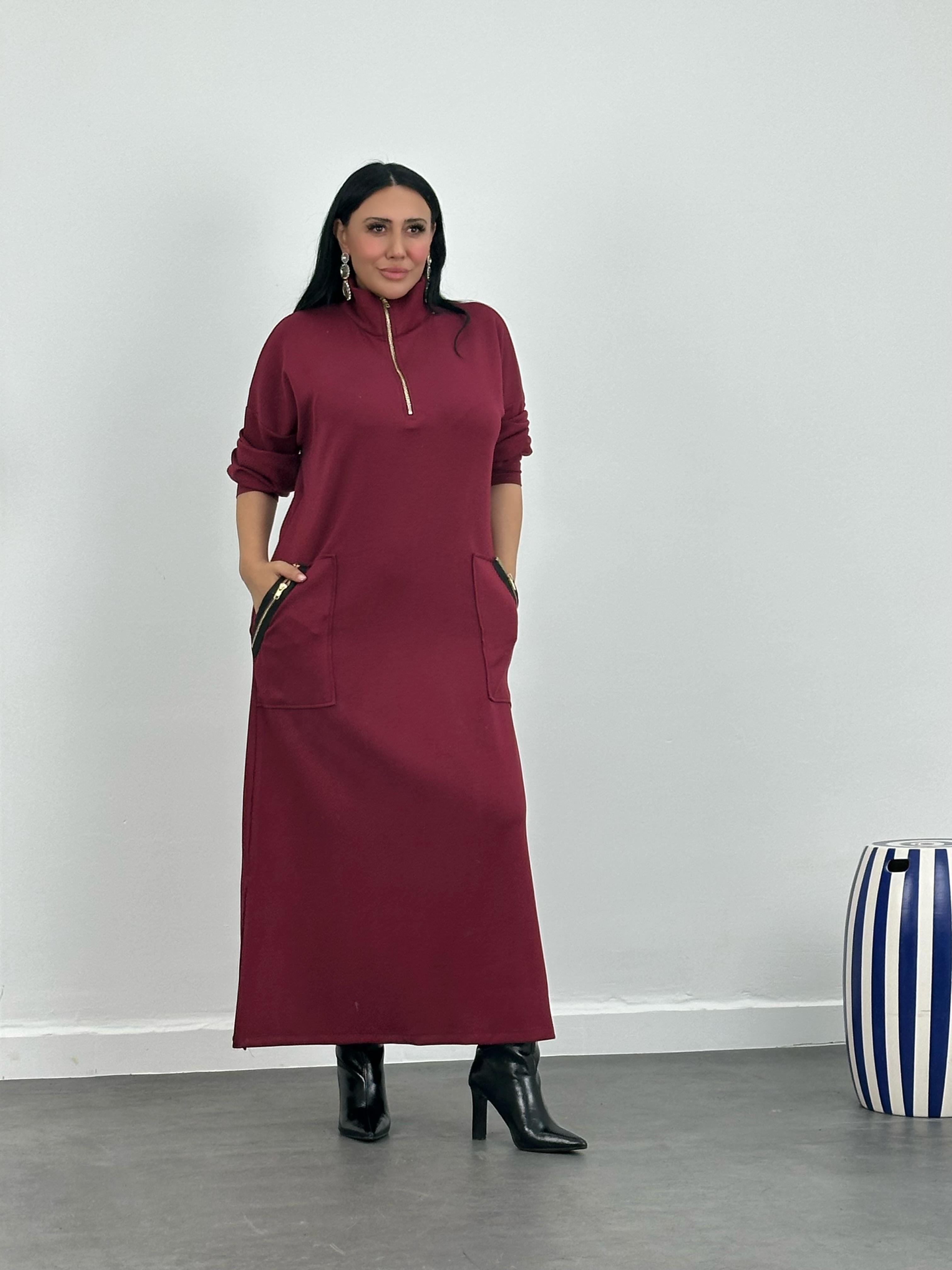 Kemerli Modal Maxi Elbise