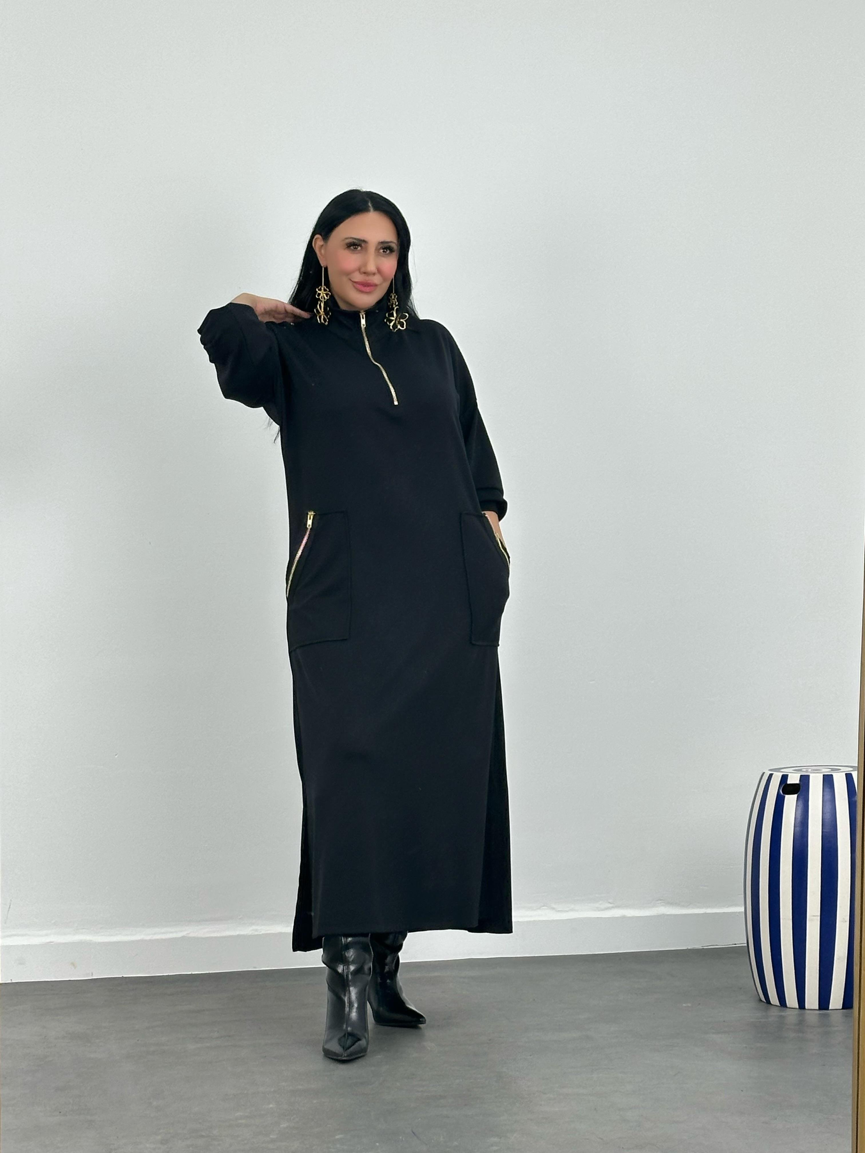 Kemerli Modal Maxi Elbise