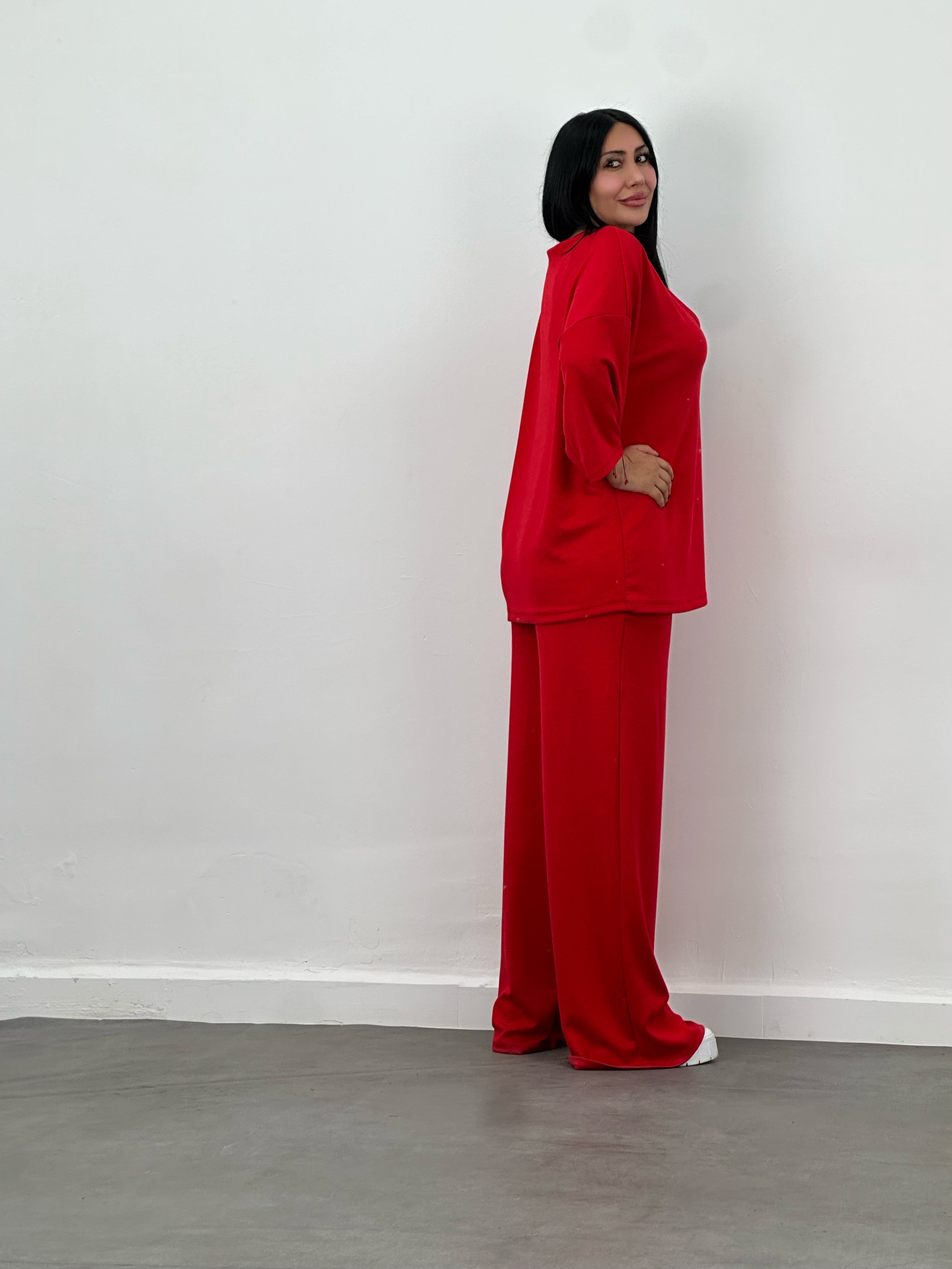 V Yaka Oversize Modal Takım