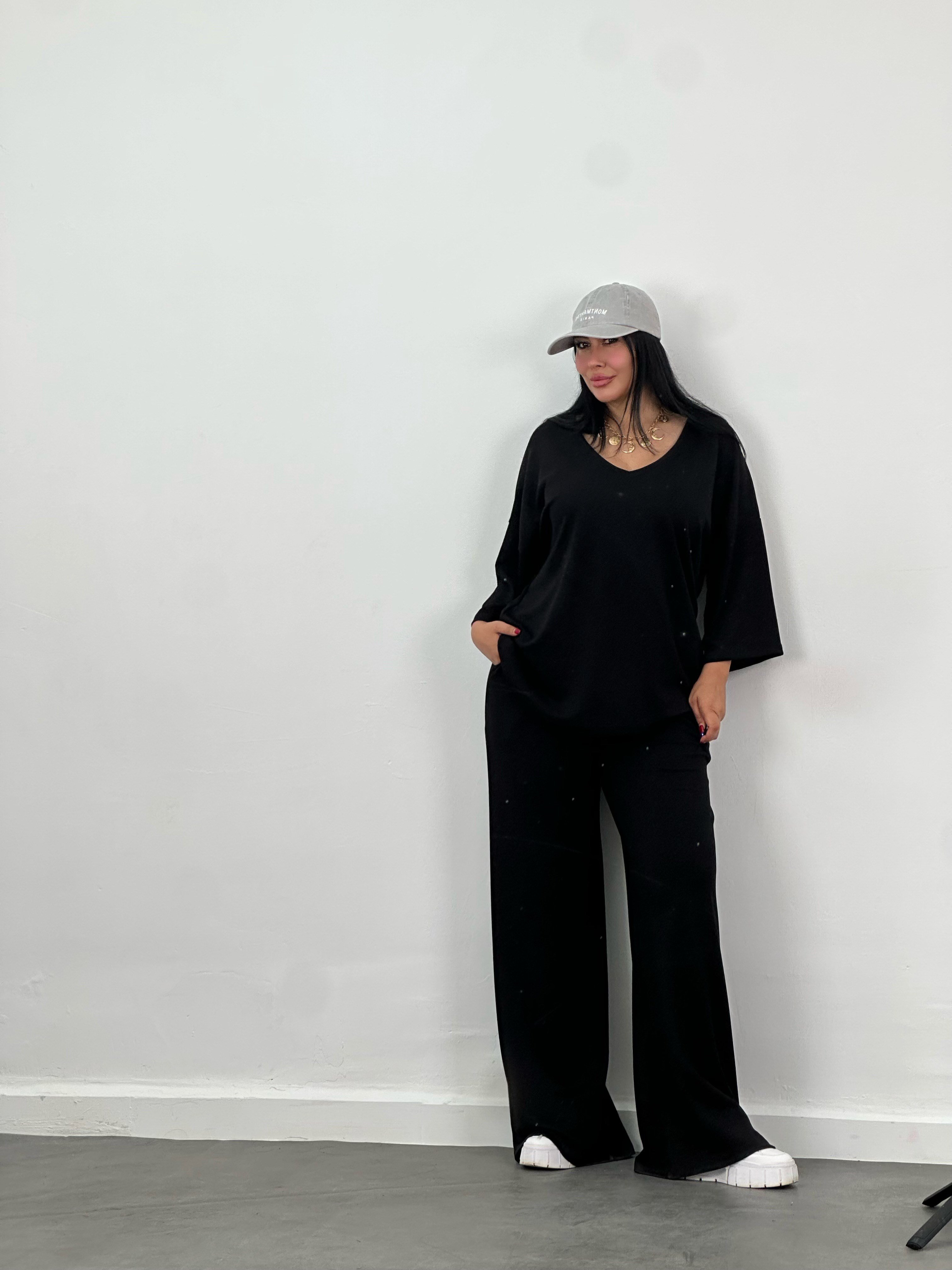 V Yaka Oversize Modal Takım