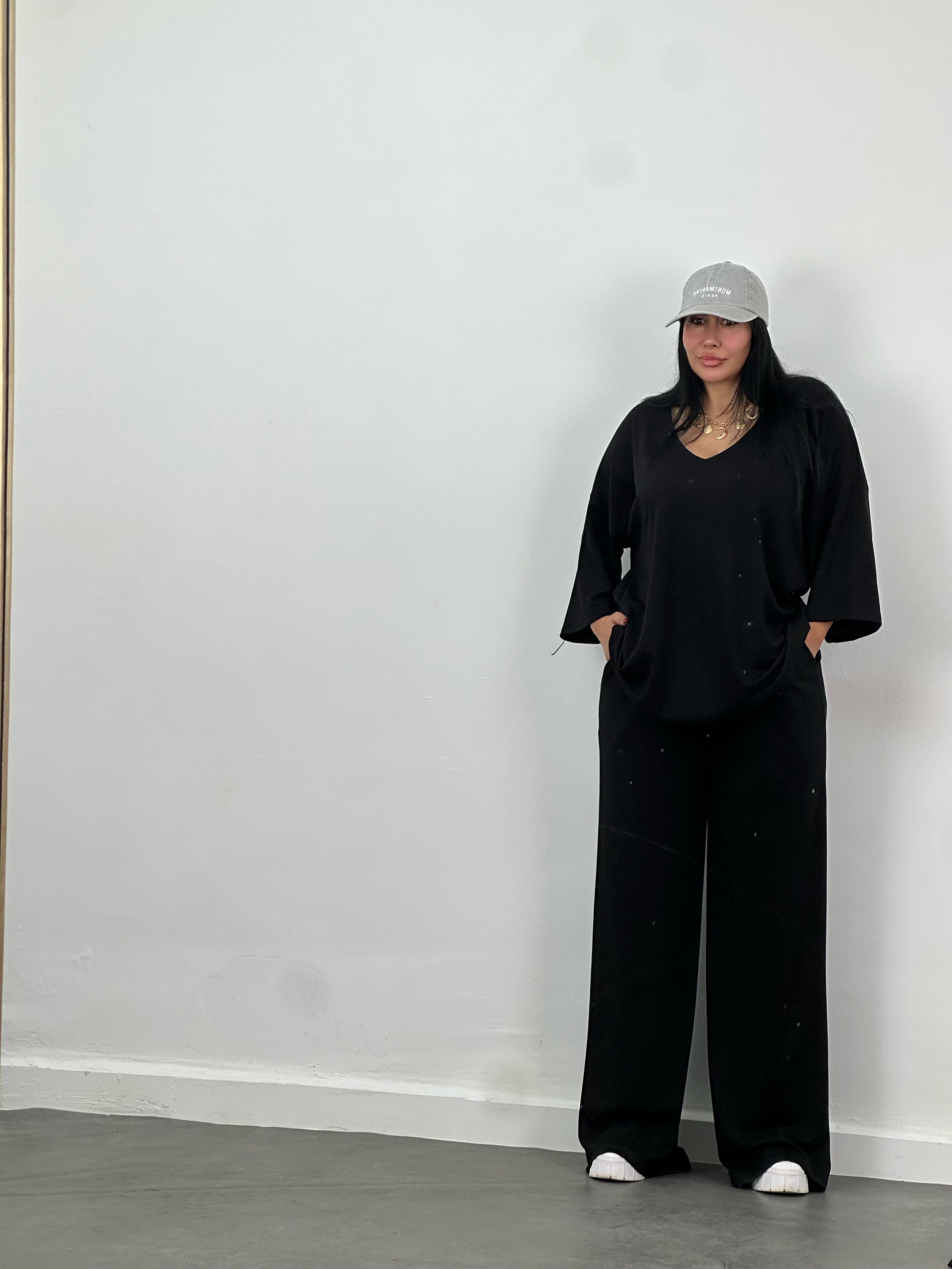 V Yaka Oversize Modal Takım
