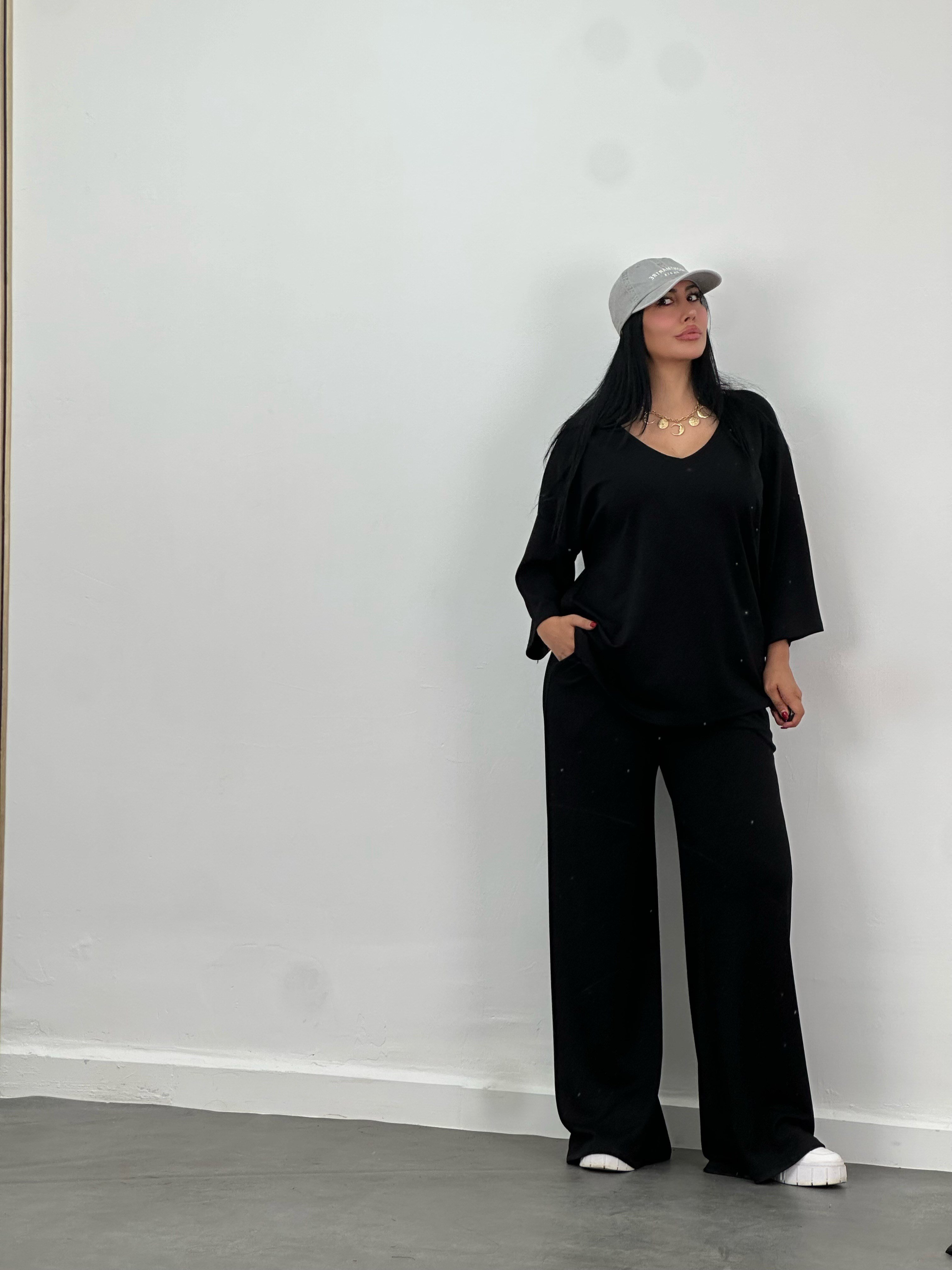V Yaka Oversize Modal Takım