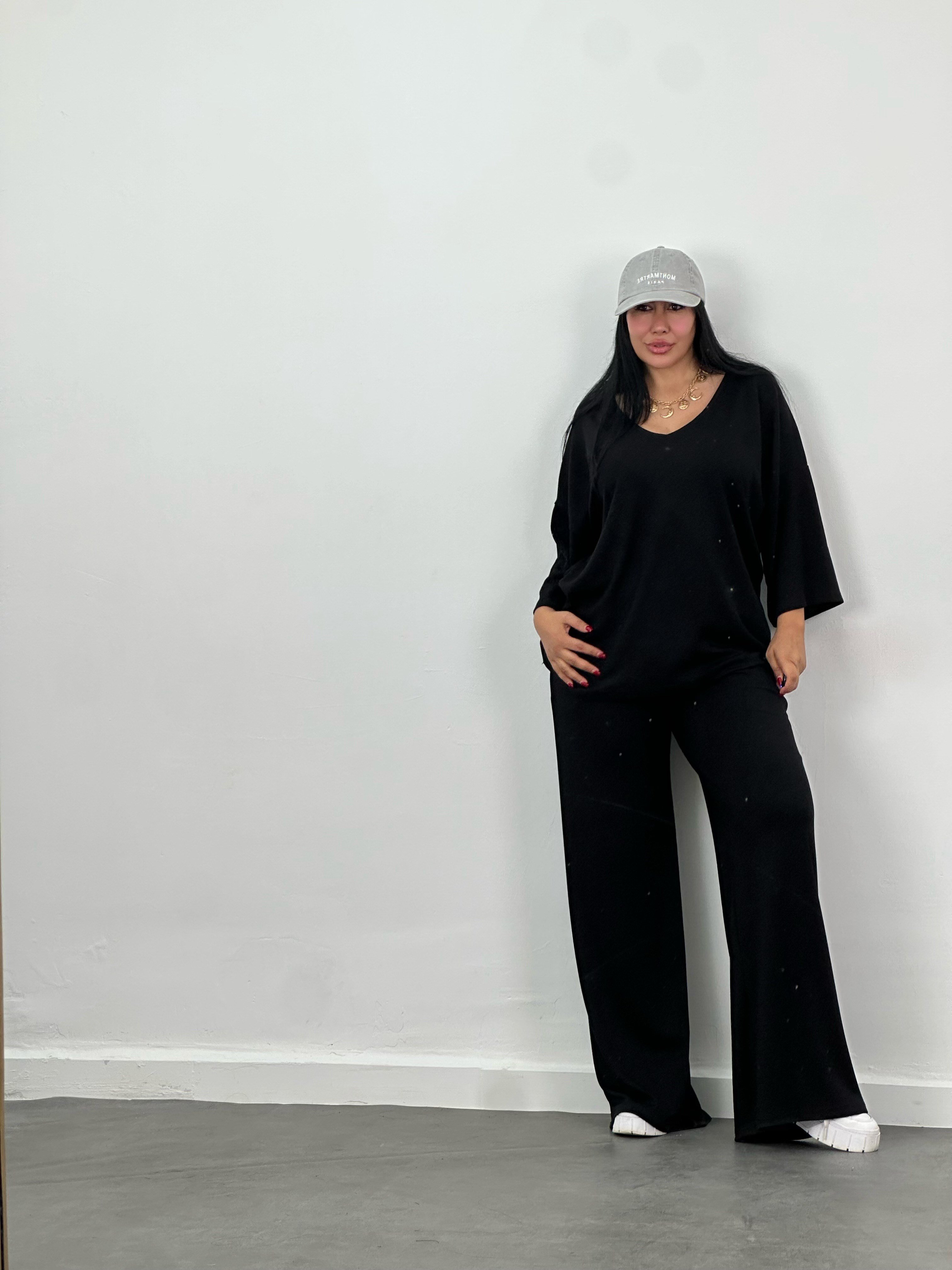V Yaka Oversize Modal Takım