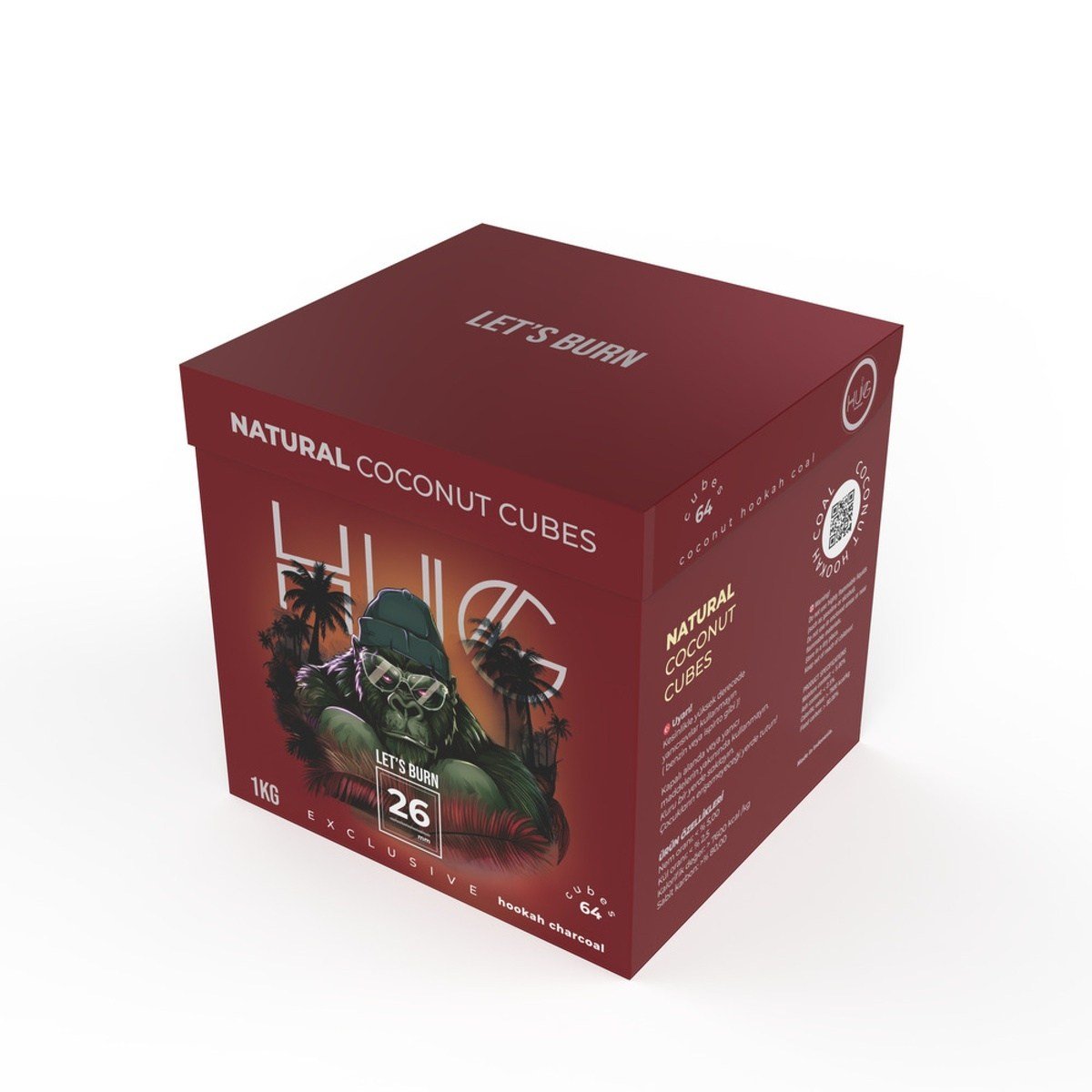 Hug Coal 26 mm Nargile Kömürü – 1 kg - Hug