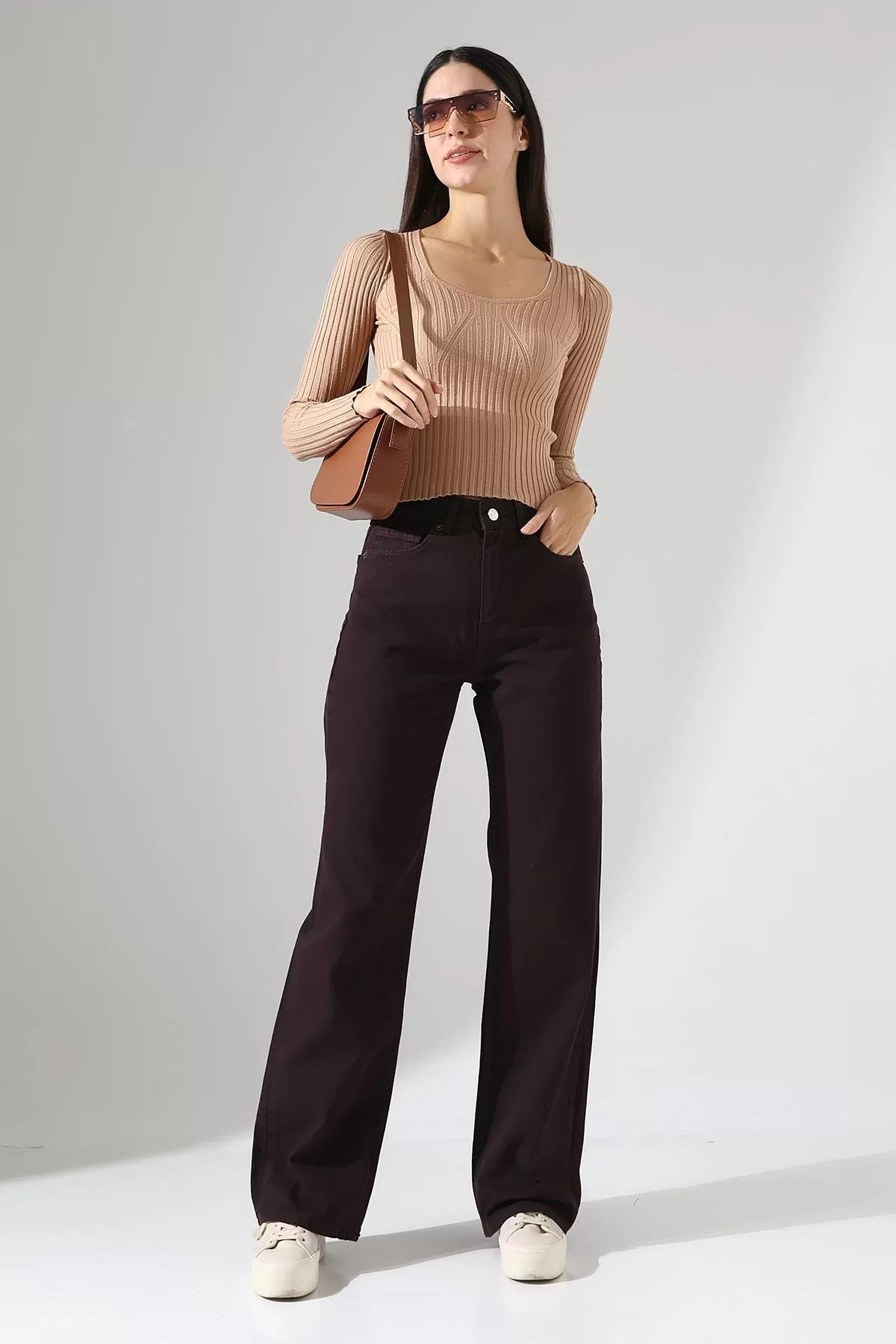 Kadın Yüksek Bel Straight Fit Jean