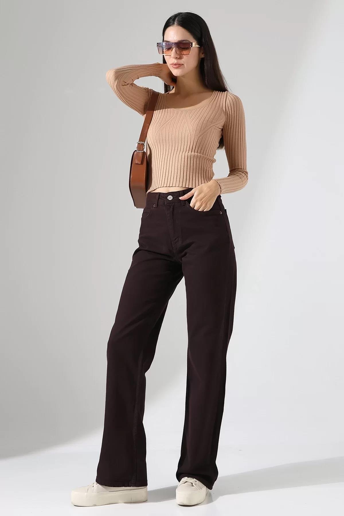 Kadın Yüksek Bel Straight Fit Jean