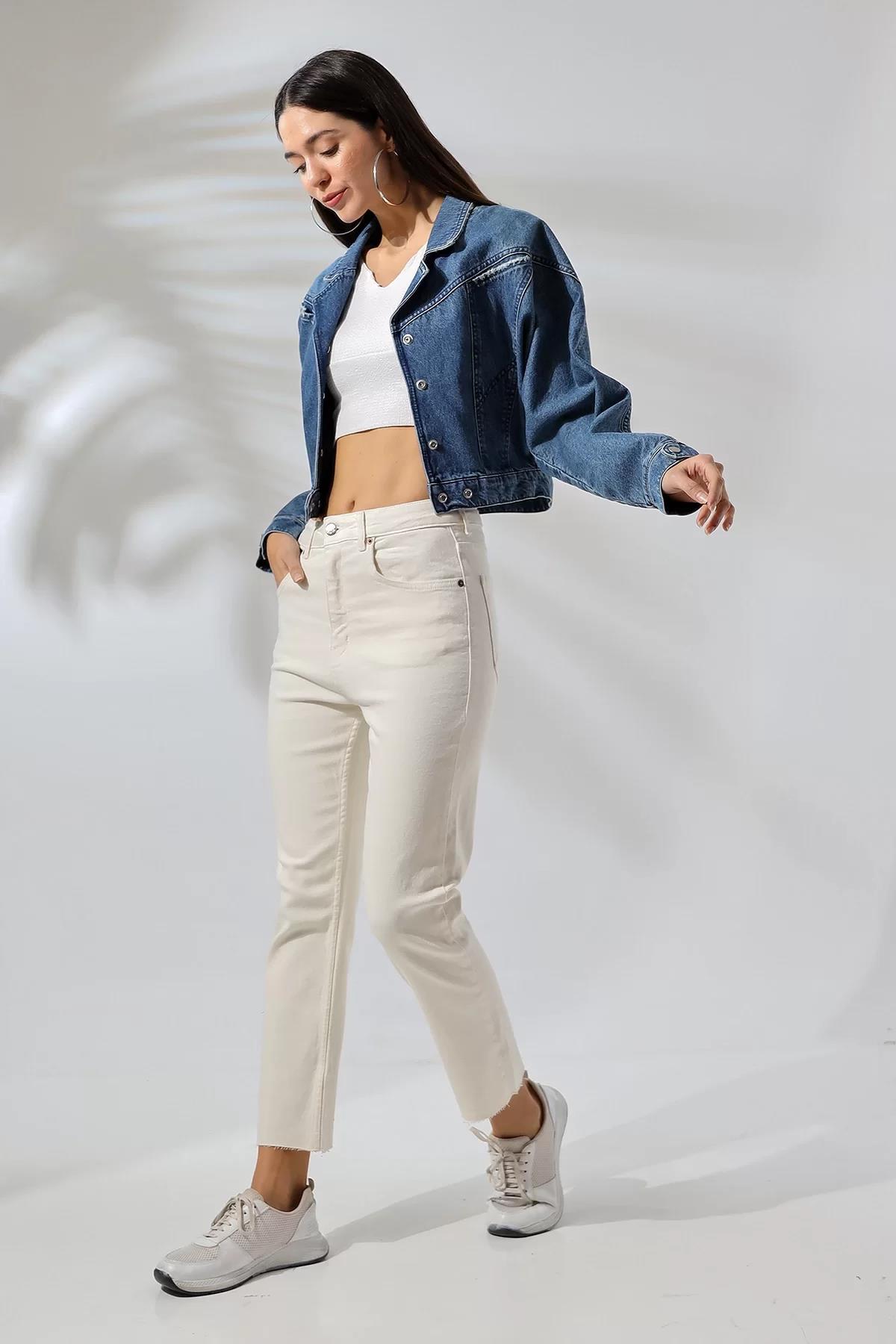 KESİK PAÇALI BOY FIT JEAN