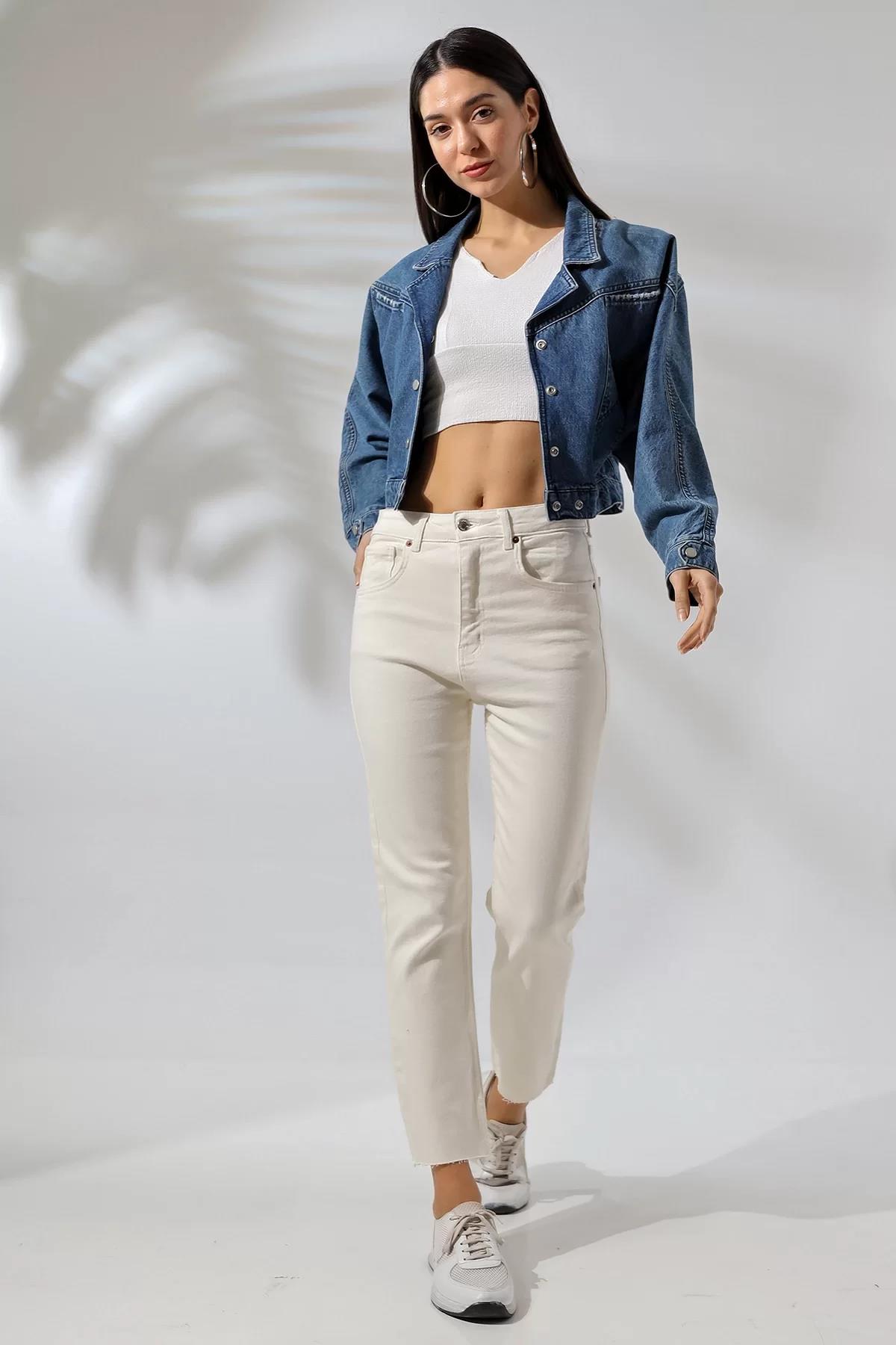 KESİK PAÇALI BOY FIT JEAN