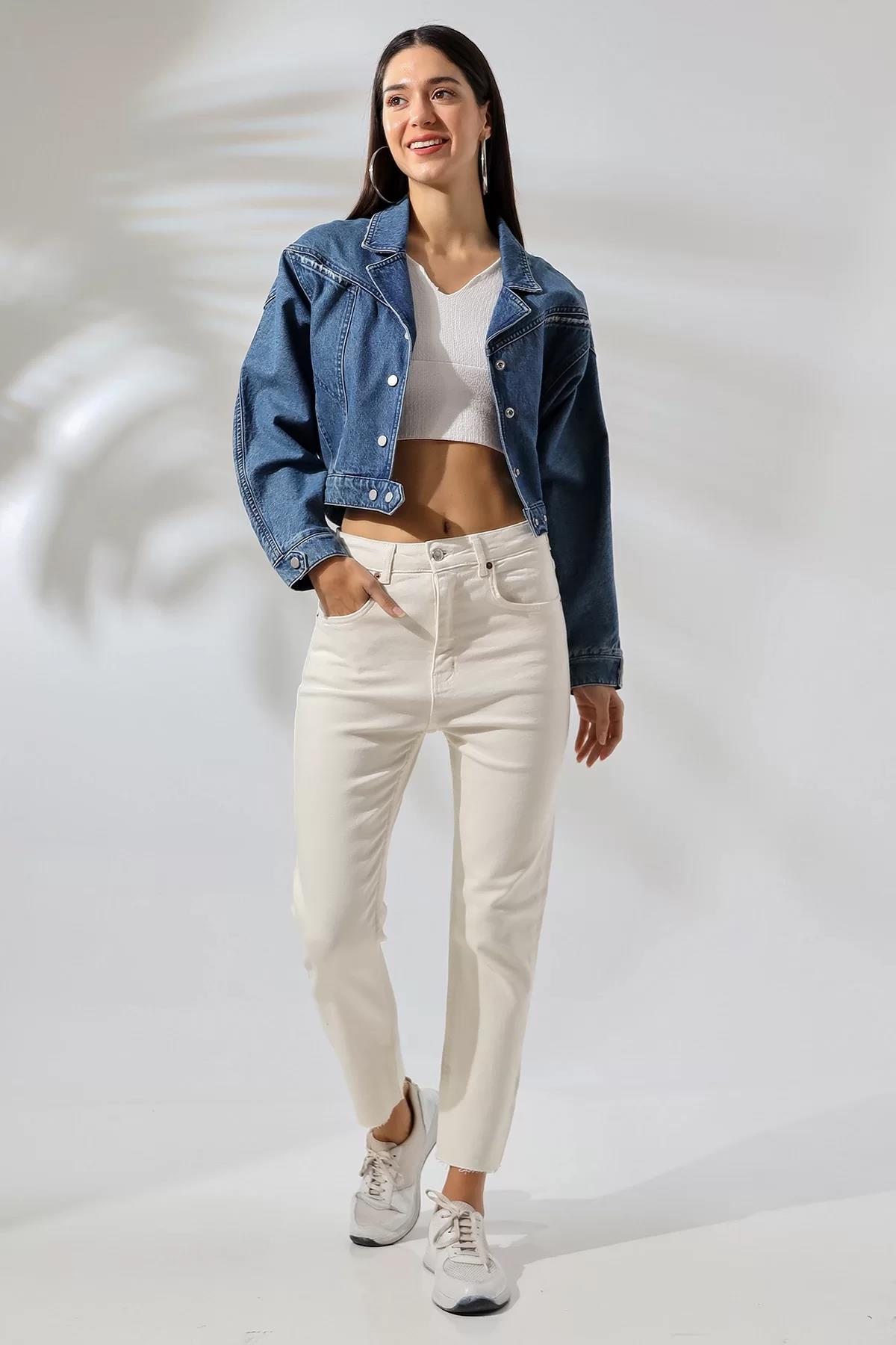 KESİK PAÇALI BOY FIT JEAN