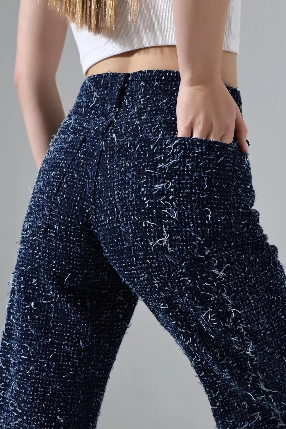 Koyu Mavi Nova Dokulu Straight Jean