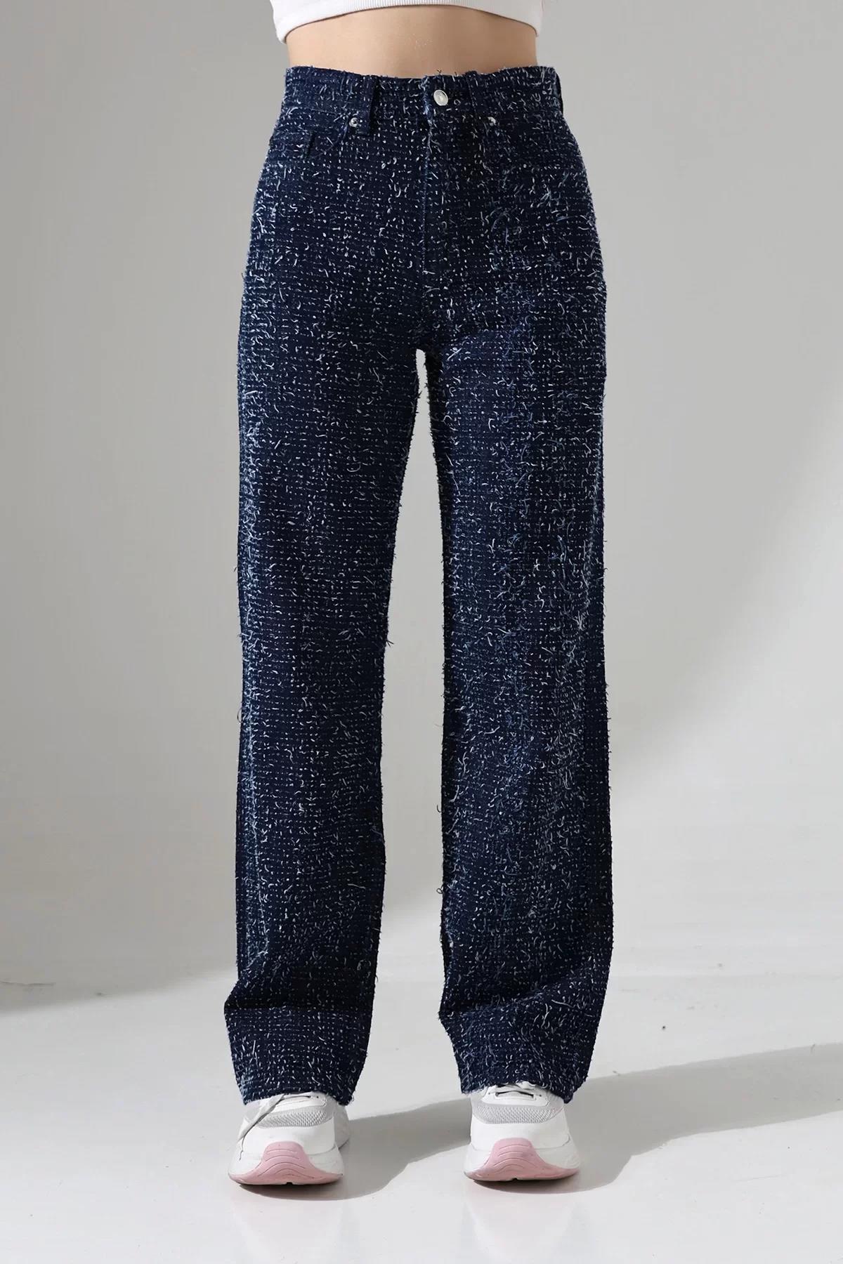 Koyu Mavi Nova Dokulu Straight Jean