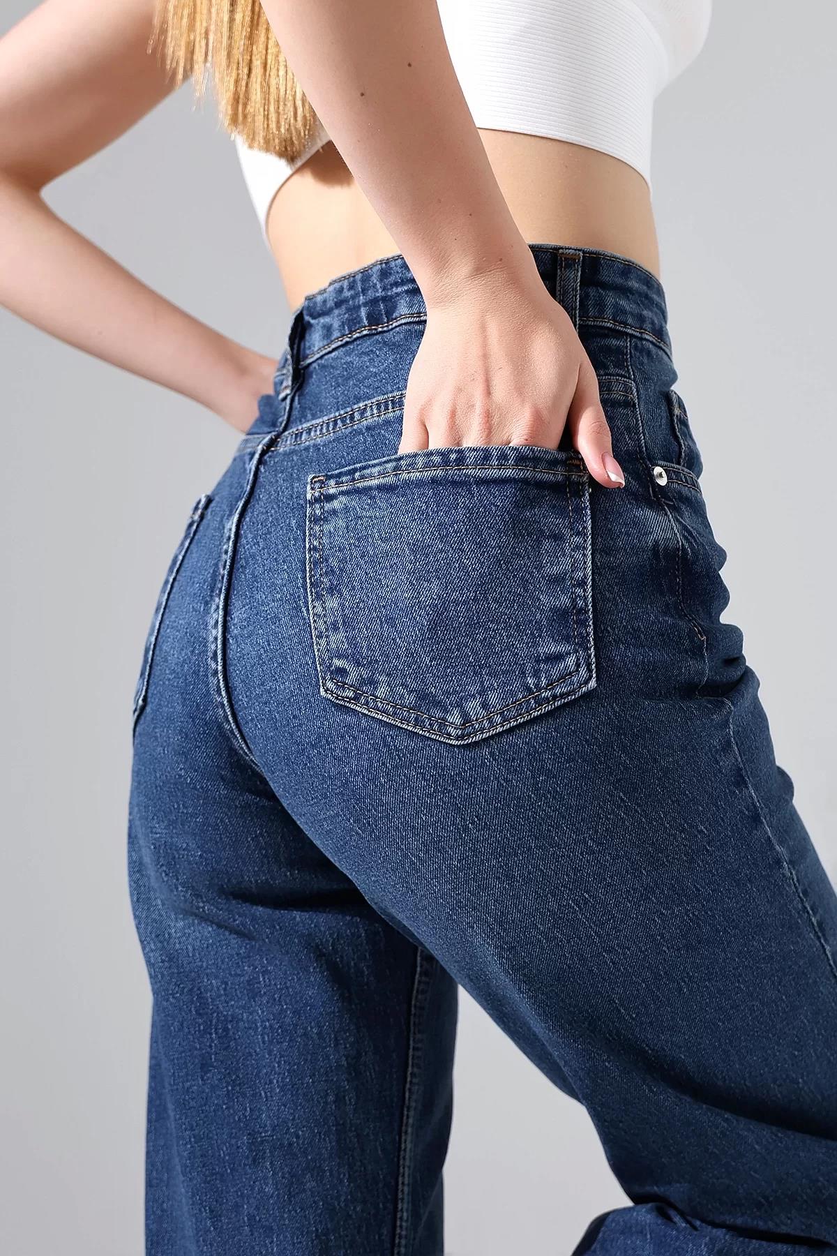 Paça Detaylı Wide Leg Jean
