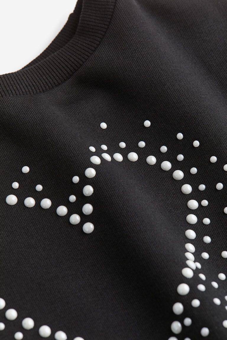 H&M Taş Kalpli Sweatshirt