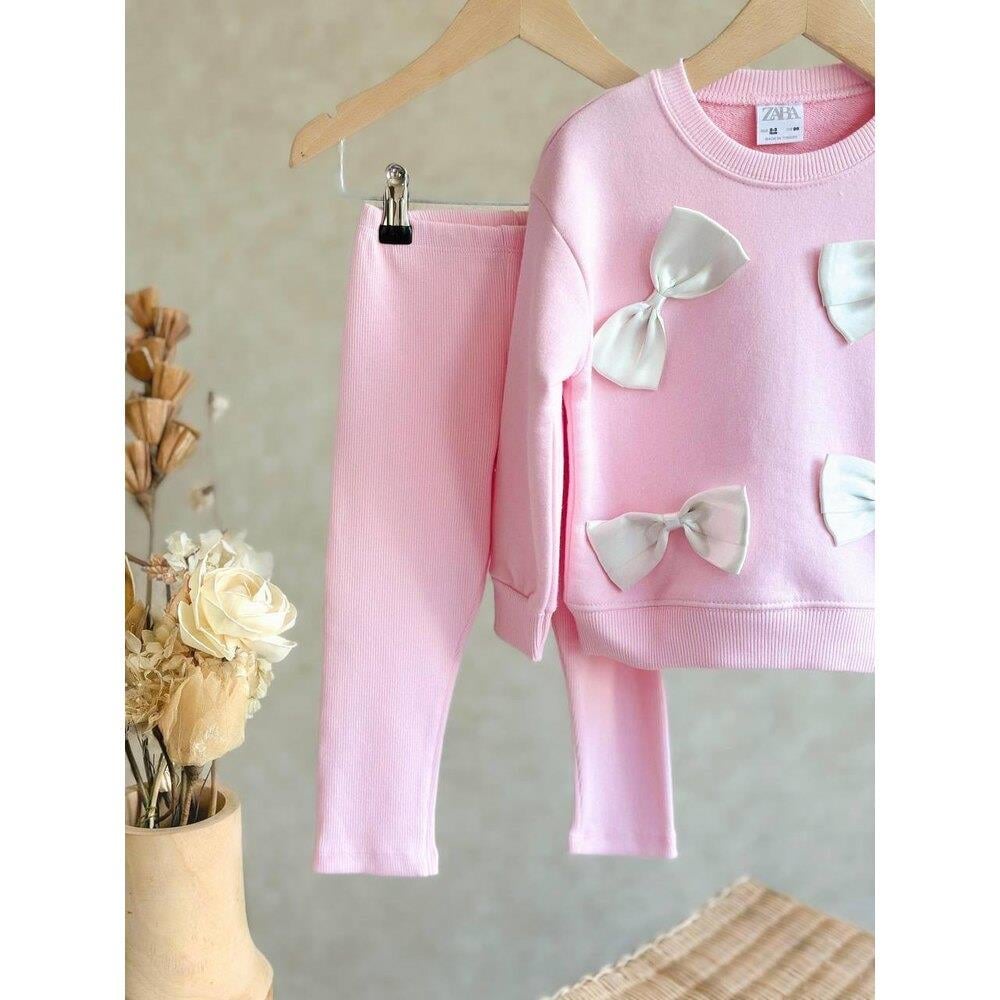 KURDELA DETAYLI SWEATSHİRT ve TAYT